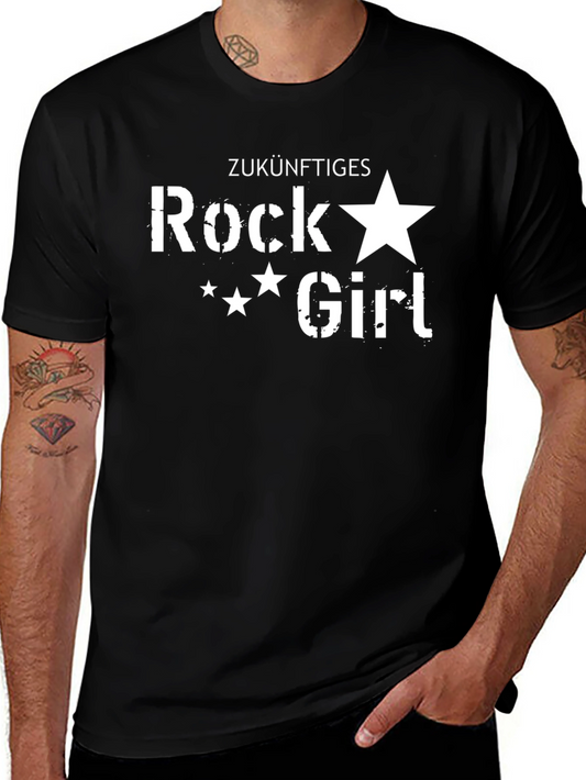 Future Rock Girl Black Cotton Tee