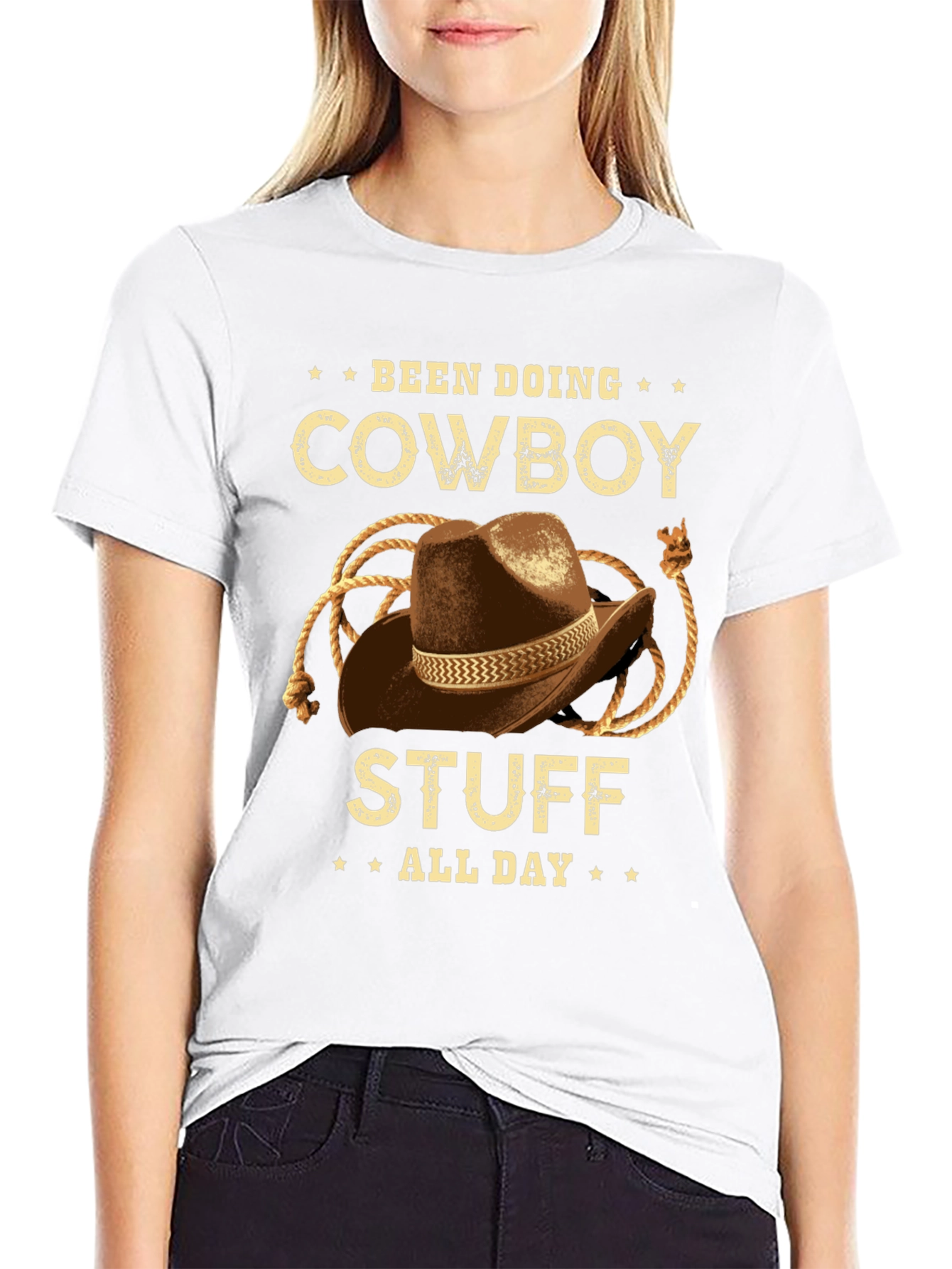 Cowboy Stuff All Day Graphic Tee - Black