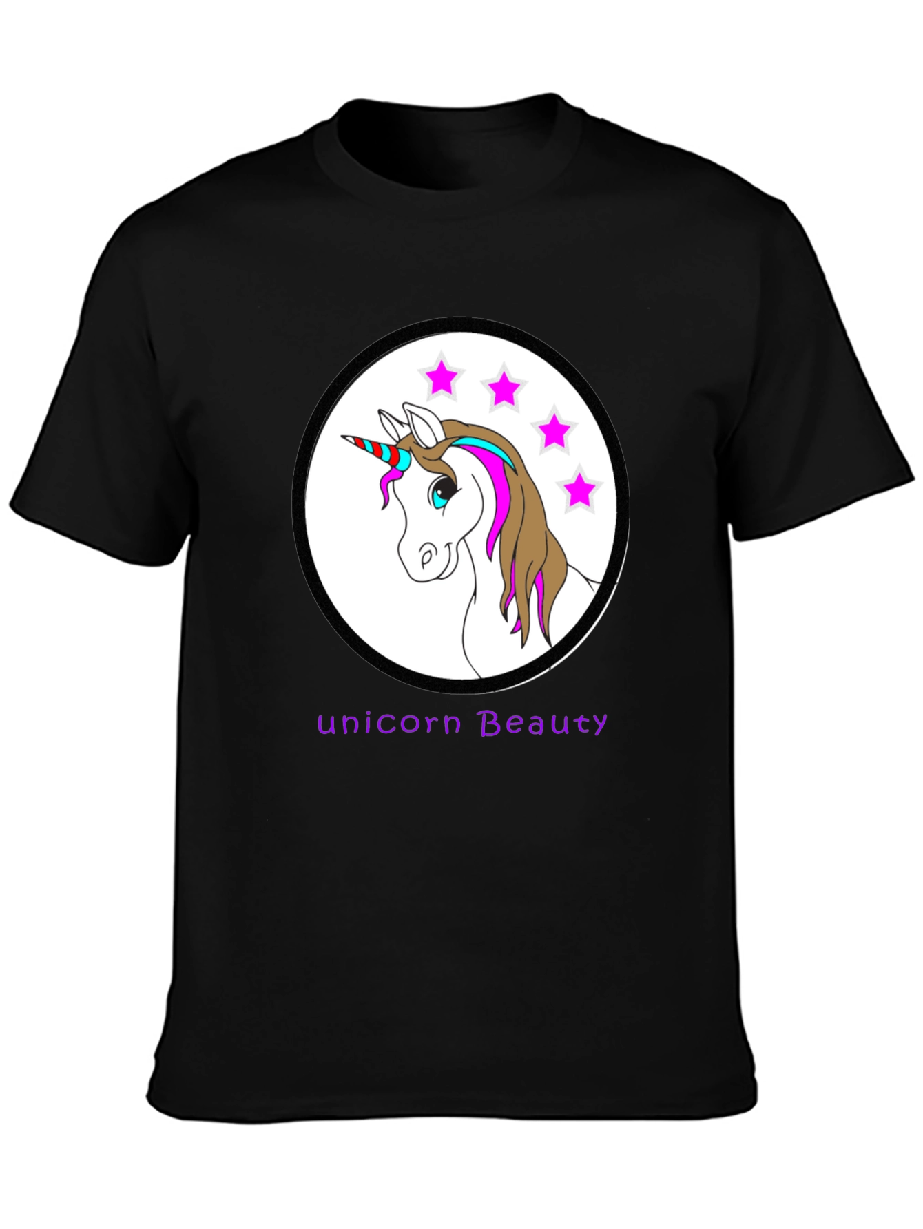 Unicorn Beauty Black T-Shirt