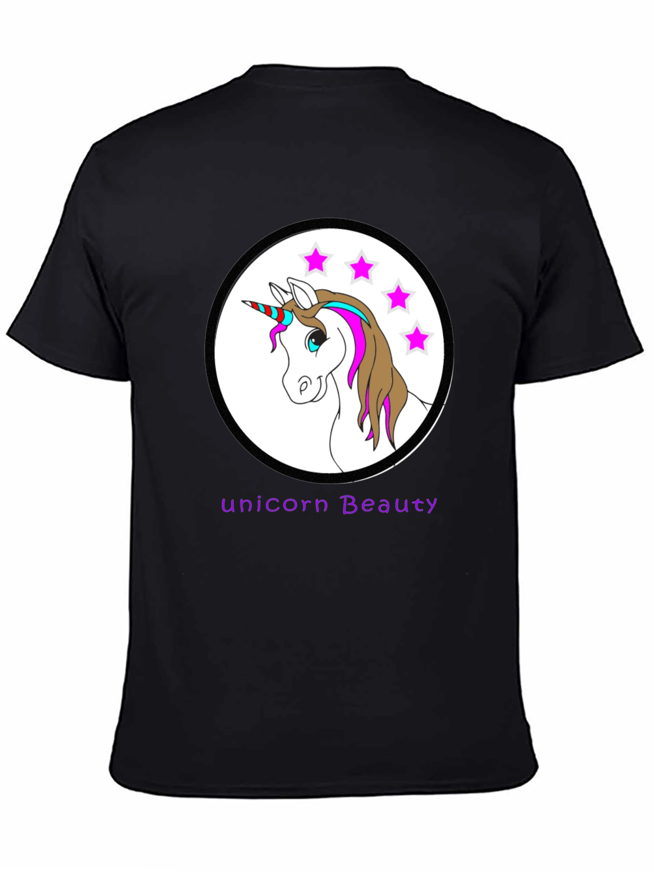 Unicorn Beauty Black T-Shirt