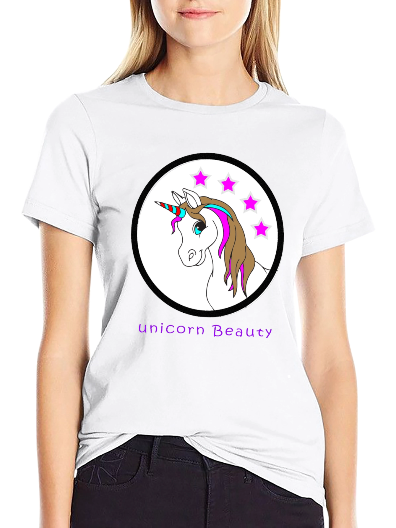 Unicorn Beauty Black T-Shirt