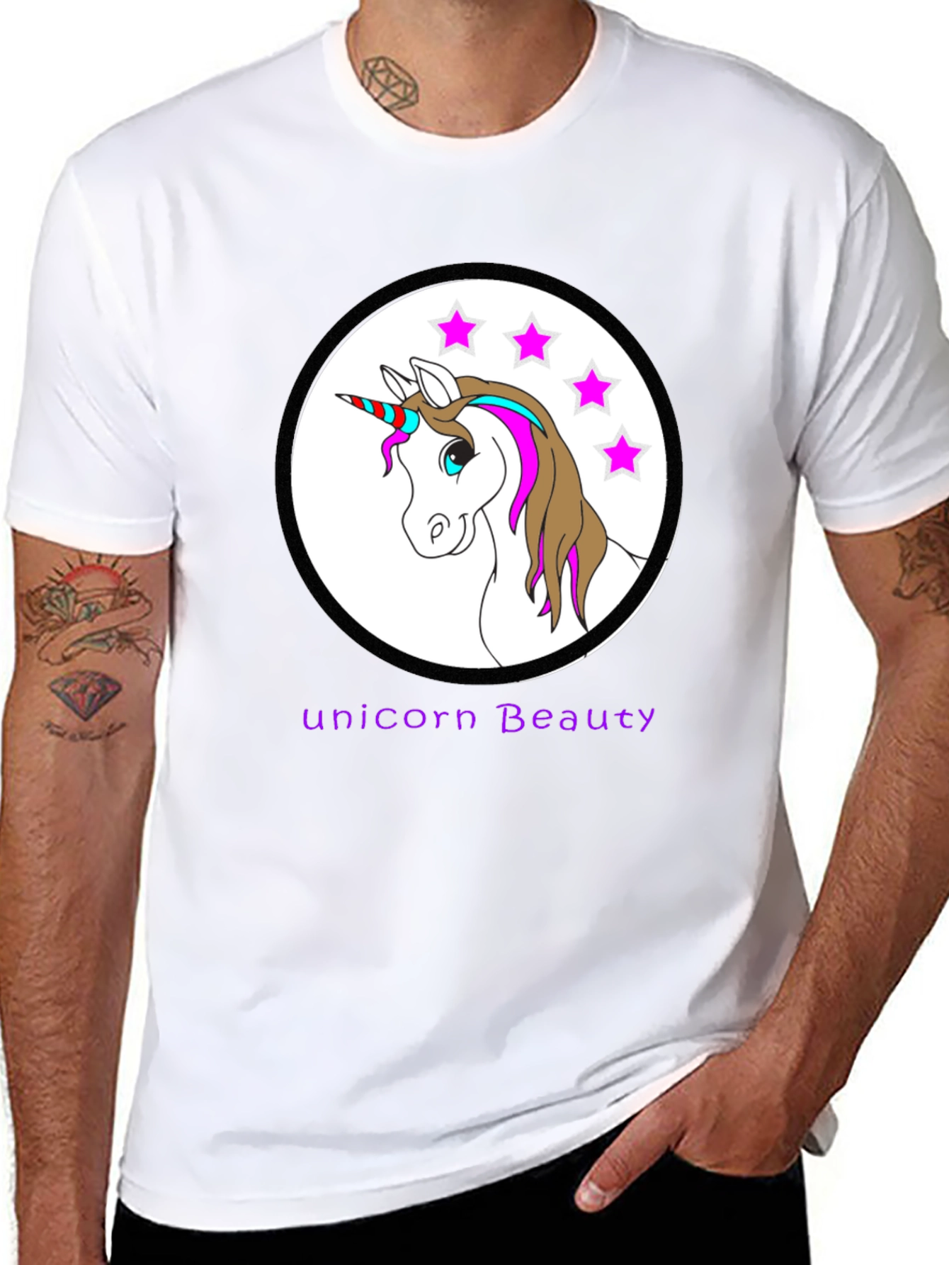 Unicorn Beauty Black T-Shirt