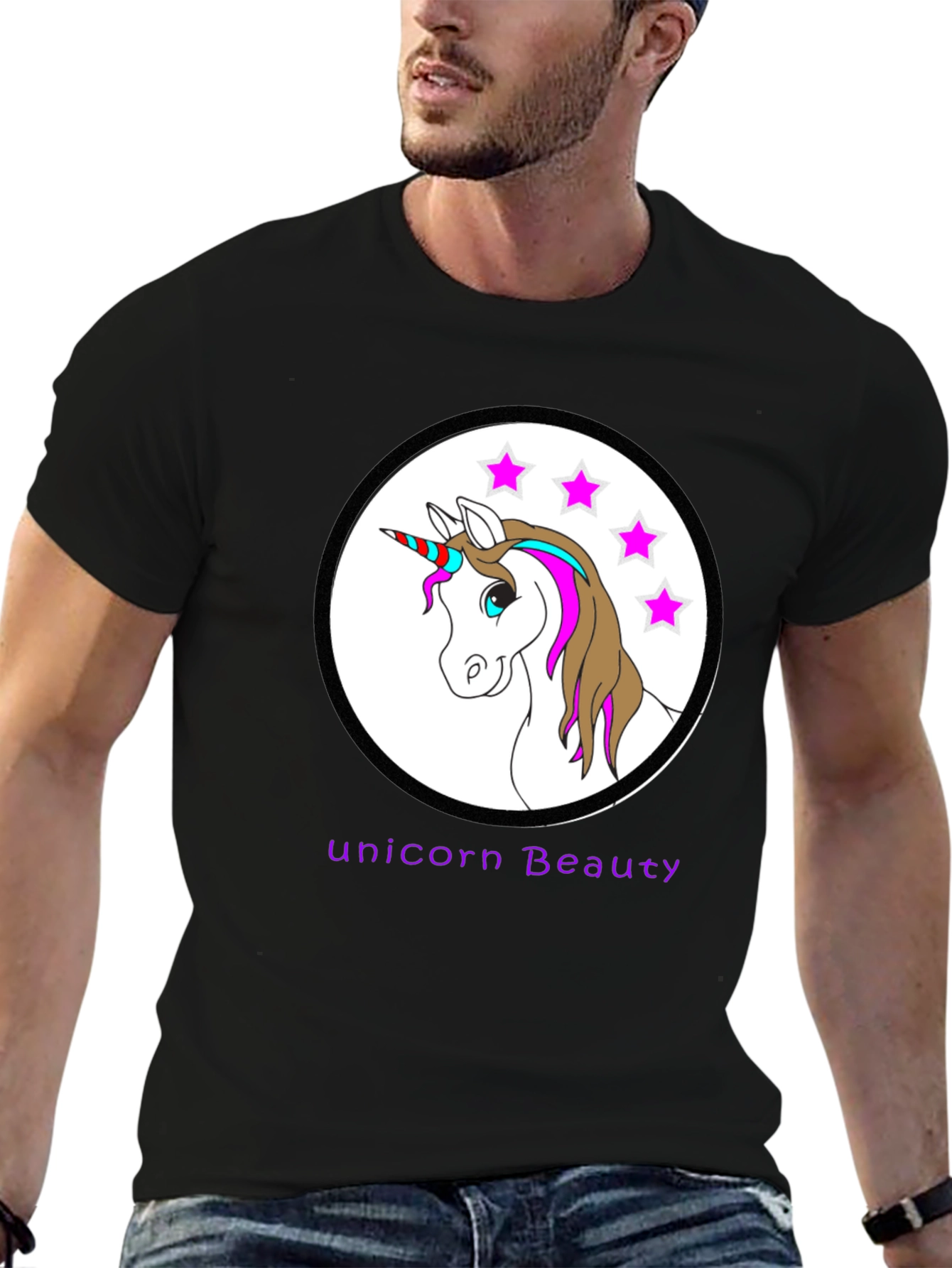 Unicorn Beauty Black T-Shirt