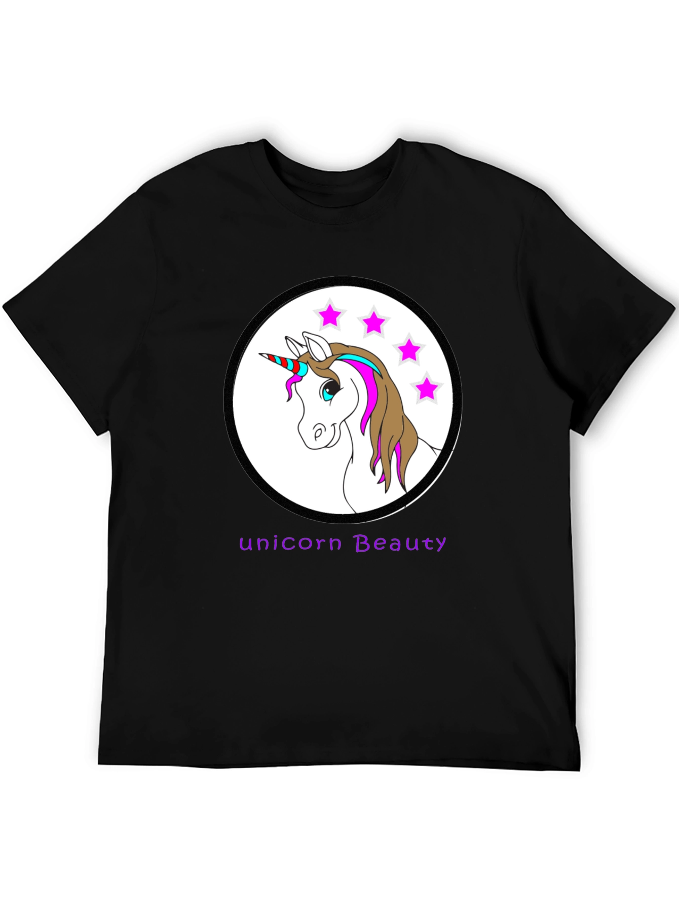 Unicorn Beauty Black T-Shirt