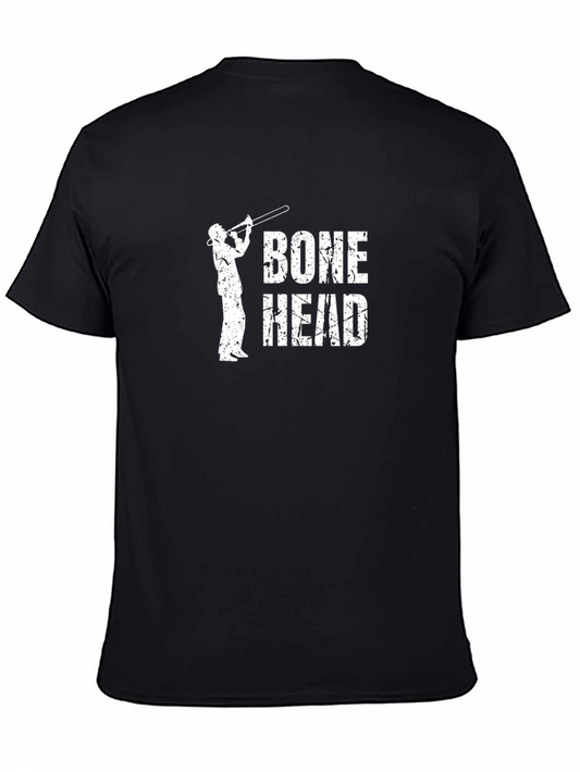 Bone Head Trombone Player Black T-Shirt