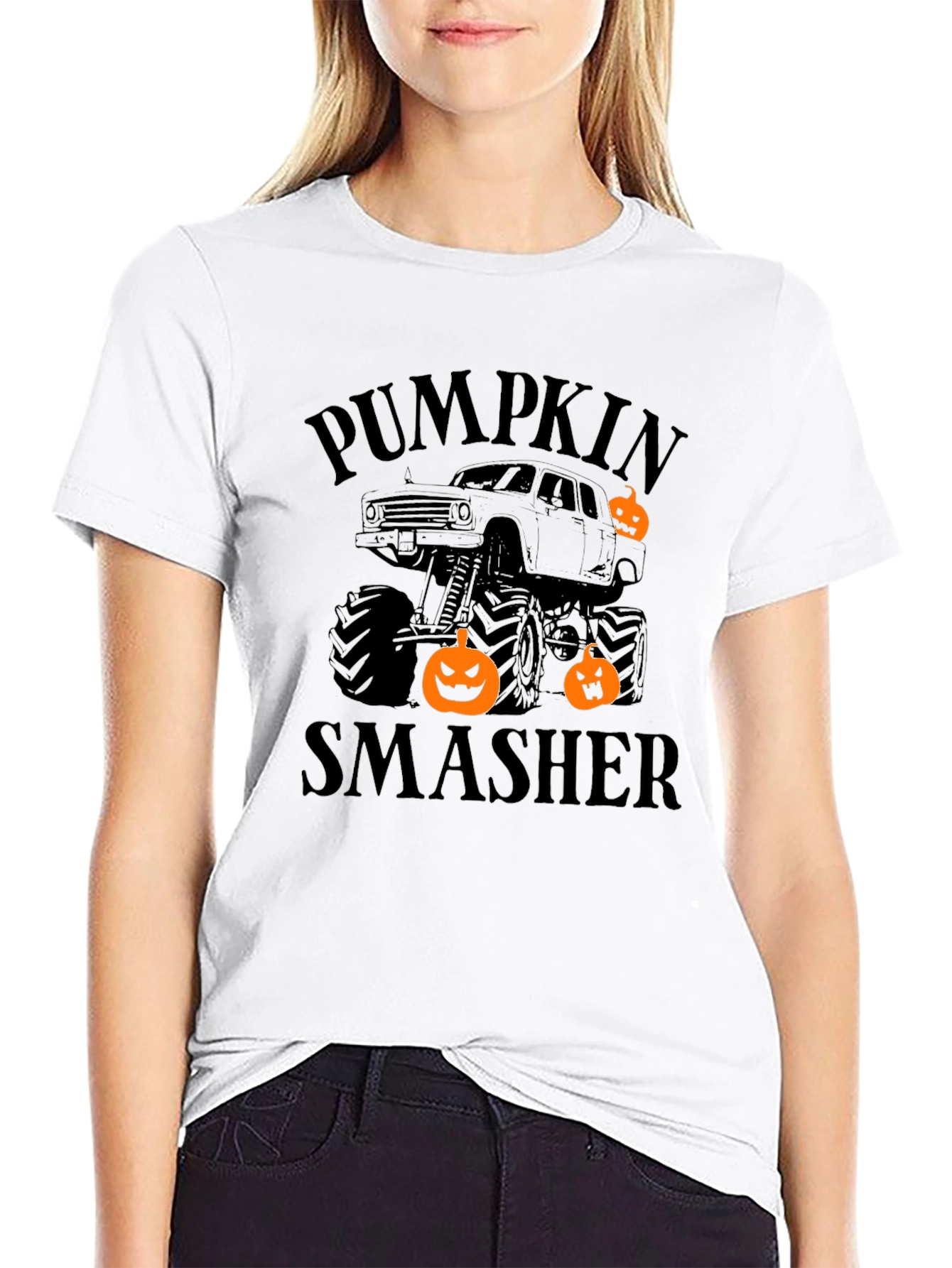 Pumpkin Smasher Monster Truck Halloween T-Shirt