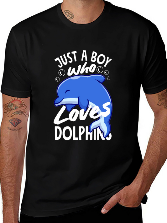 Boys Dolphin Lover T-Shirt - Cute Graphic Tee
