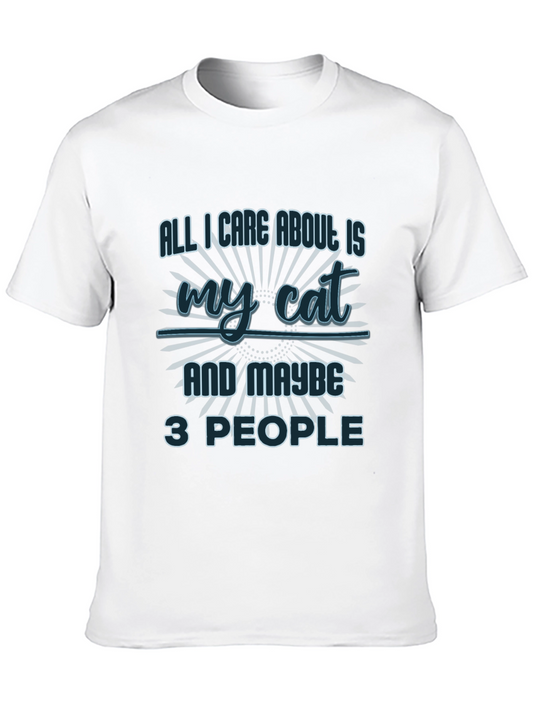 Funny Cat Lover T-Shirt - I Care About My Cat