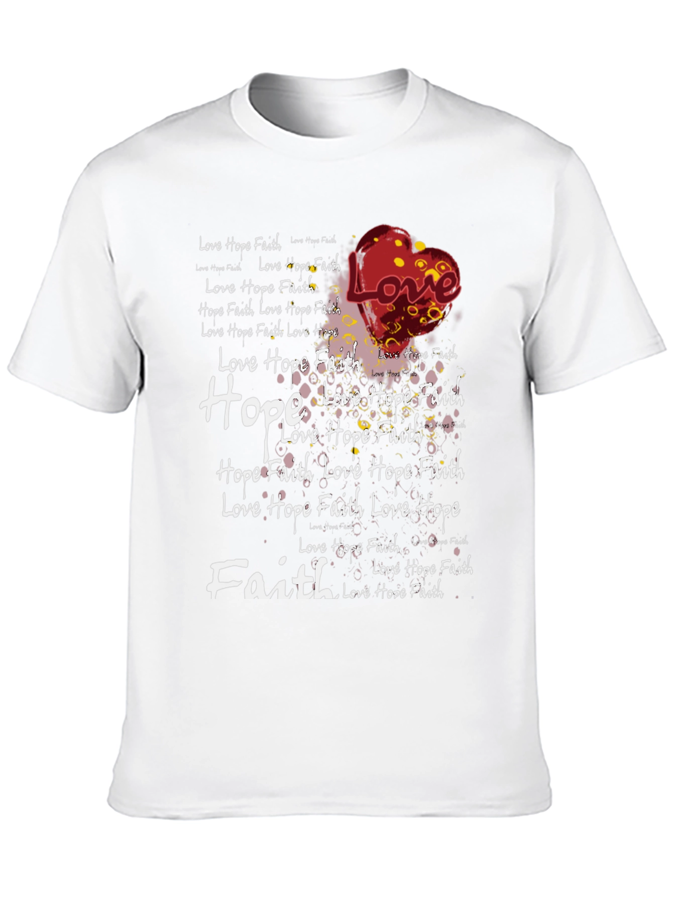 Love Hope Faith Graphic Print T-Shirt