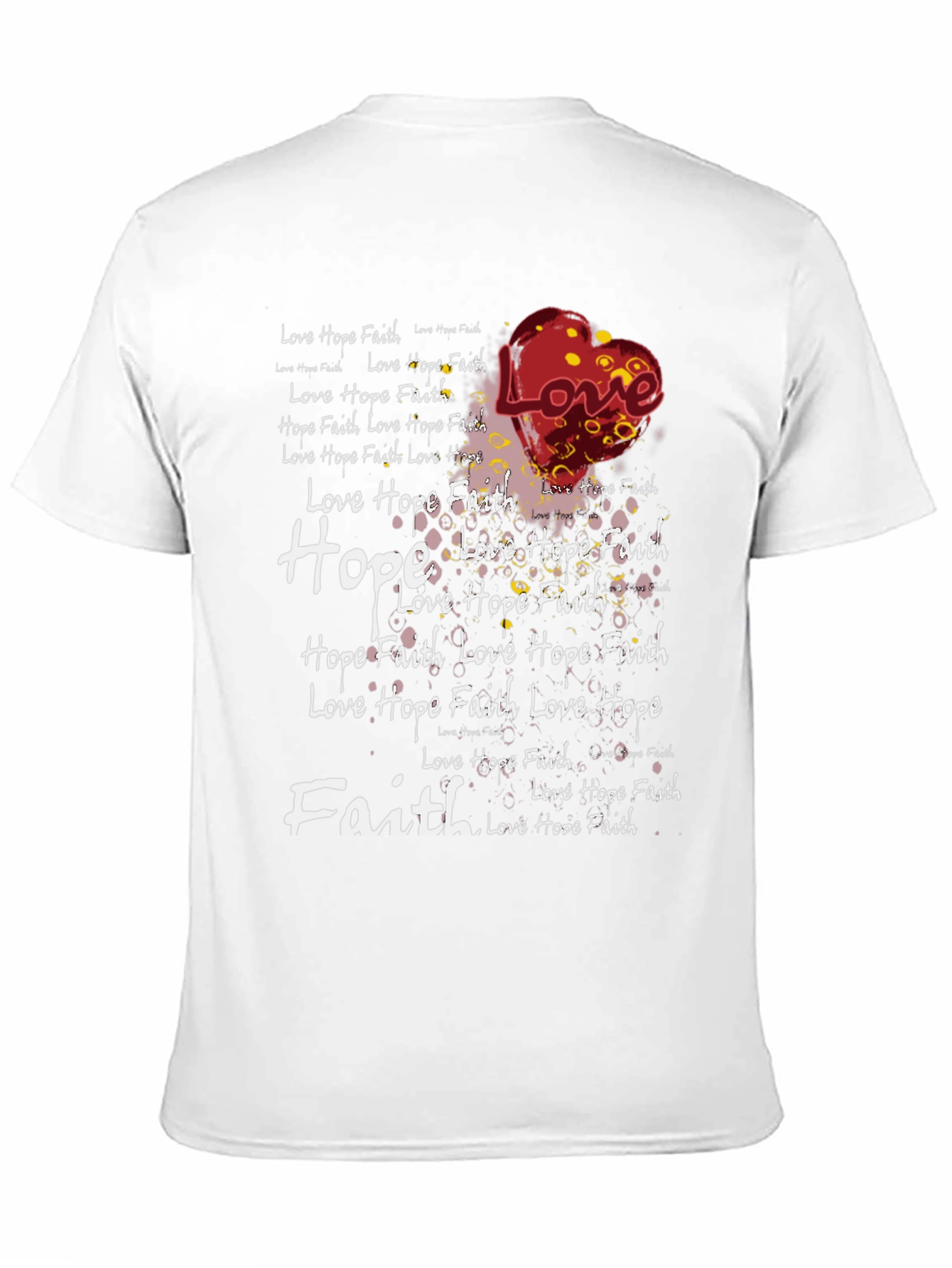 Love Hope Faith Graphic Print T-Shirt