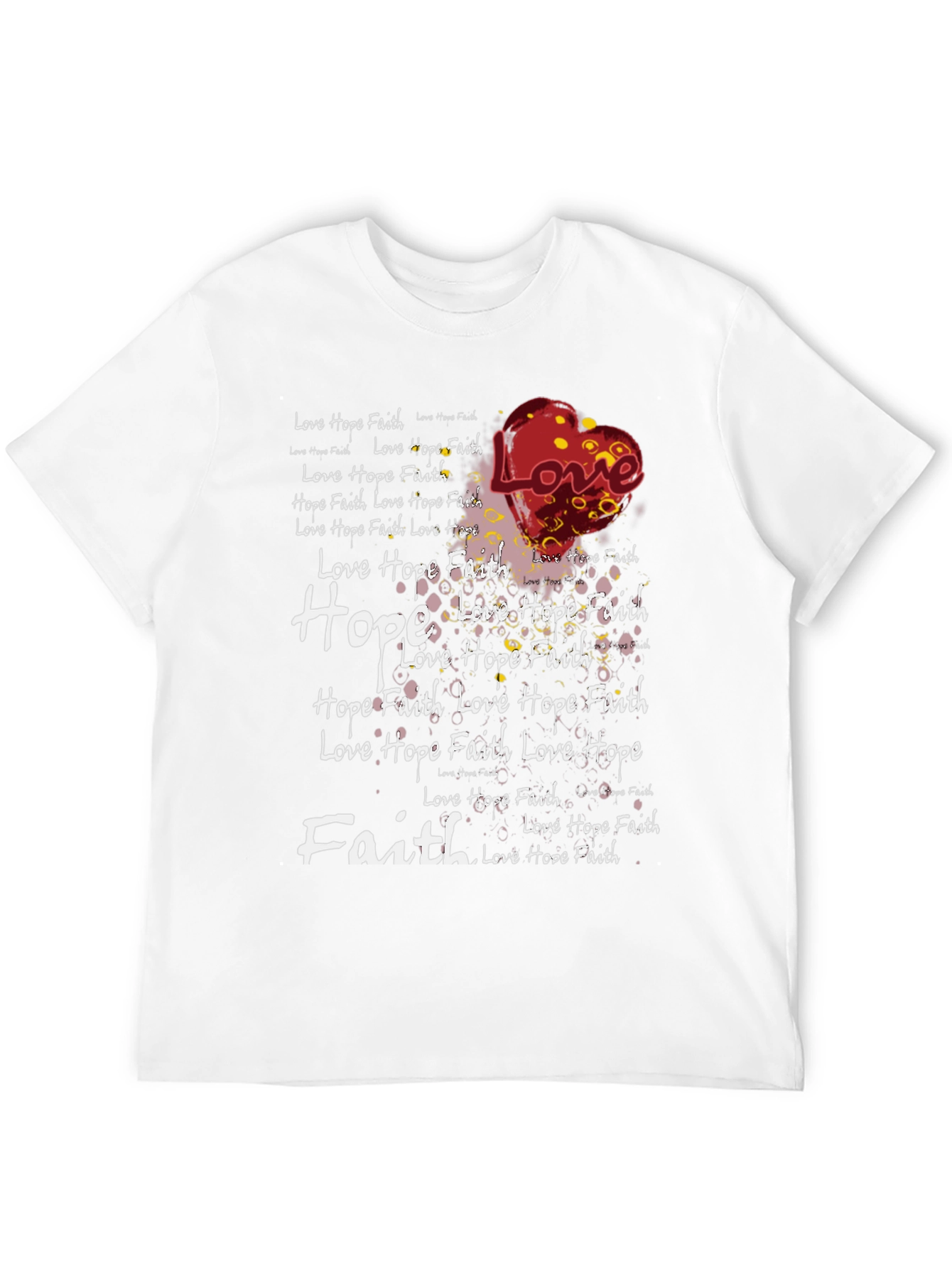Love Hope Faith Graphic Print T-Shirt