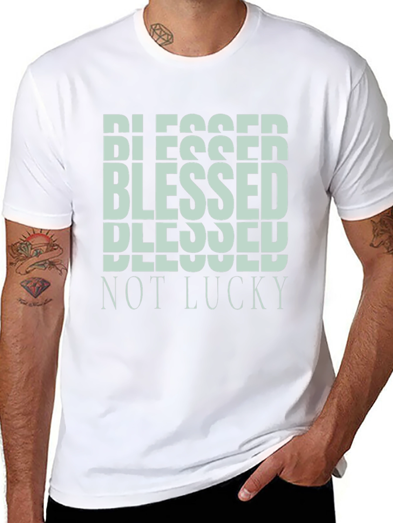 Blessed Not Lucky Graphic Tee