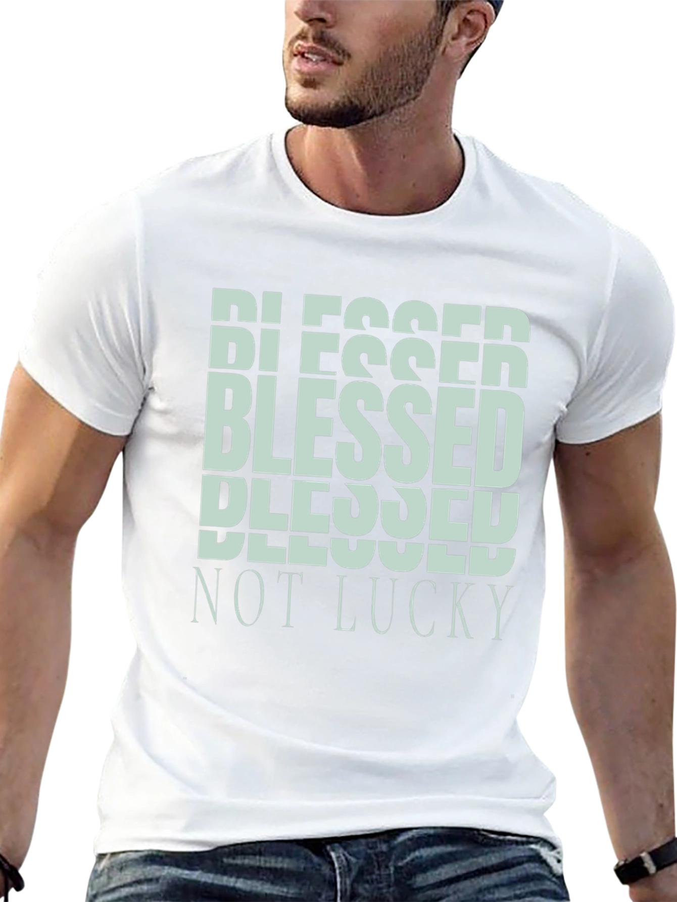 Blessed Not Lucky Graphic Tee