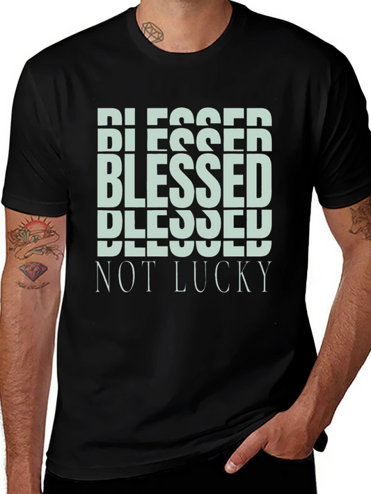 Blessed Not Lucky Graphic Tee