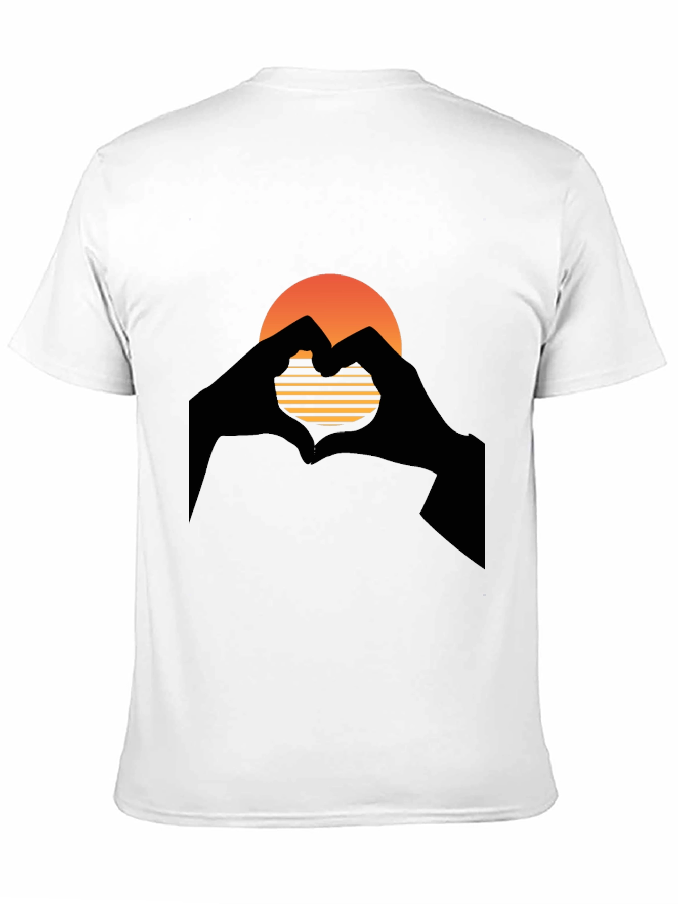 Sunset Heart Hands Graphic T-Shirt