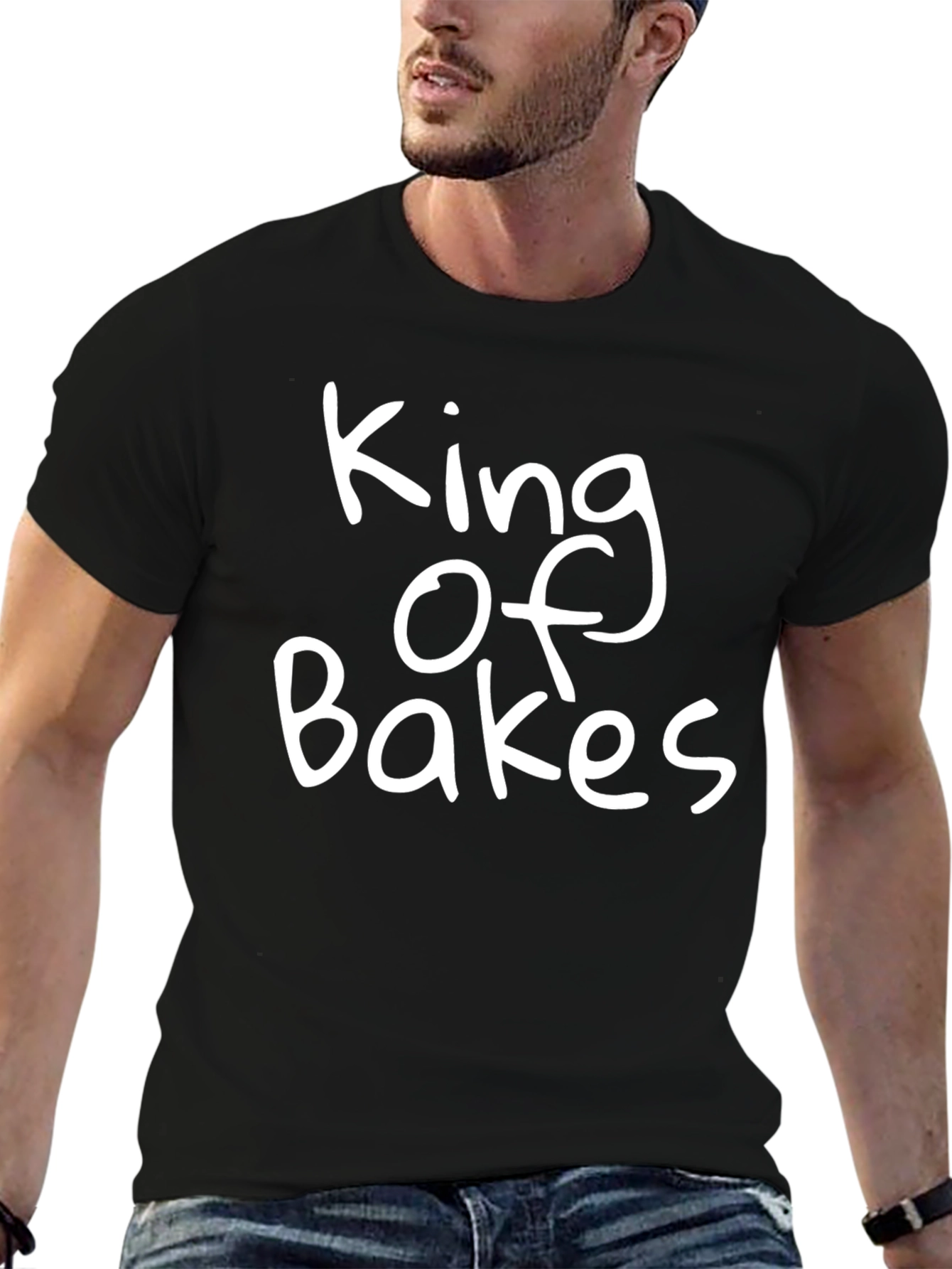 King of Bakes Black Graphic T-Shirt