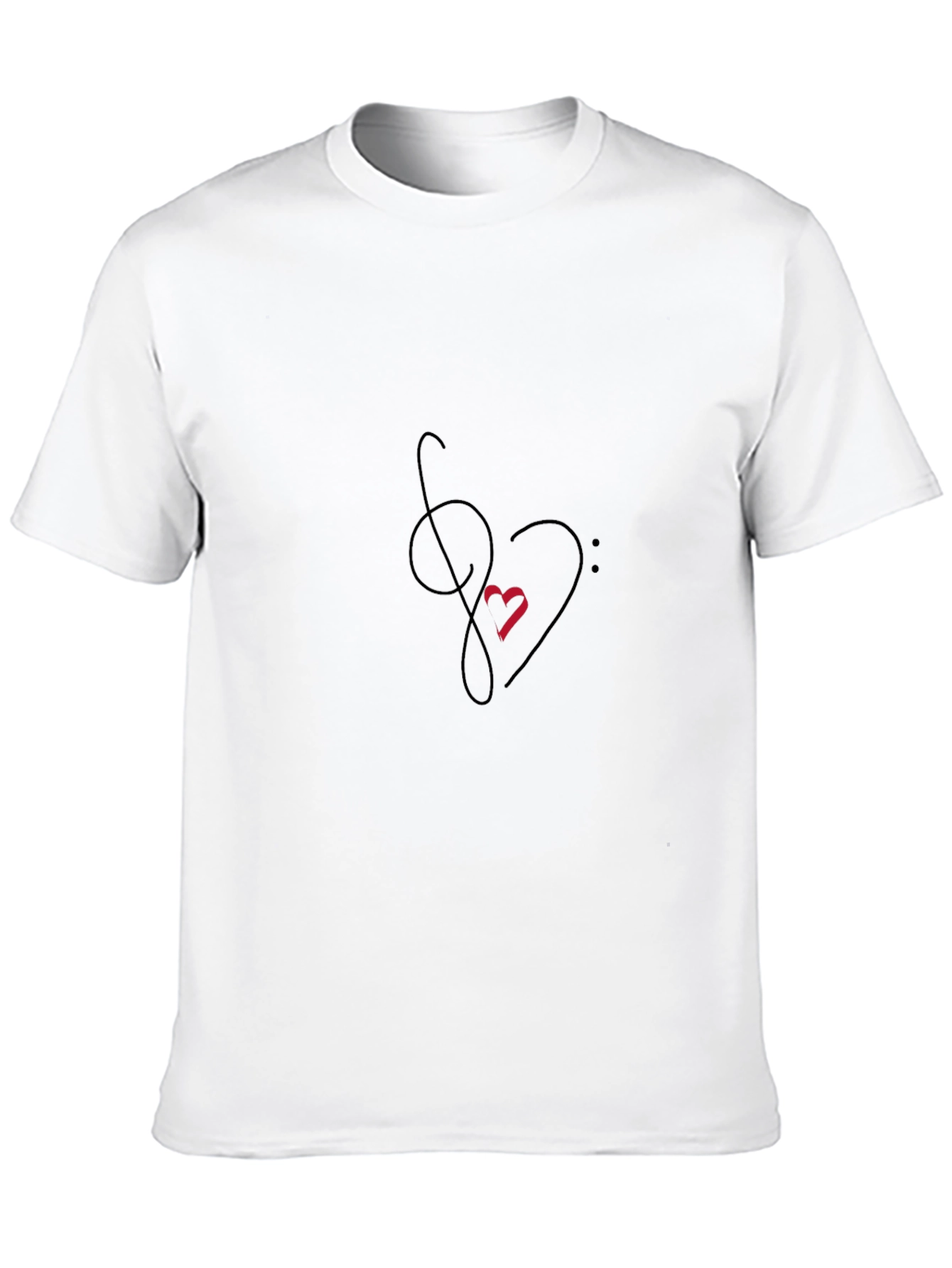 Music Heartbeat Black Tee - Artistic Graphic Print