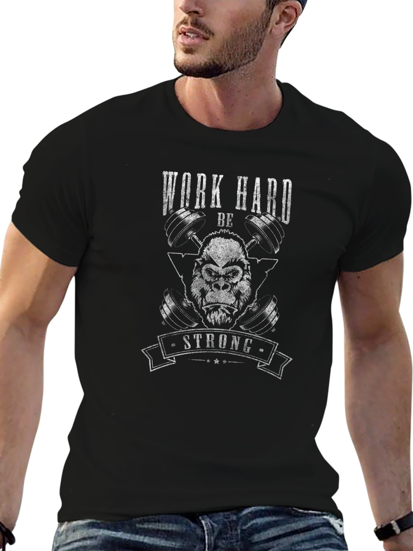 Work Hard Be Strong Graphic T-Shirt