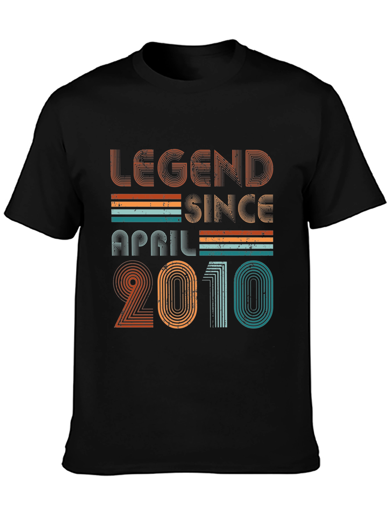 Legend Since April 2010 Black Graphic T-Shirt