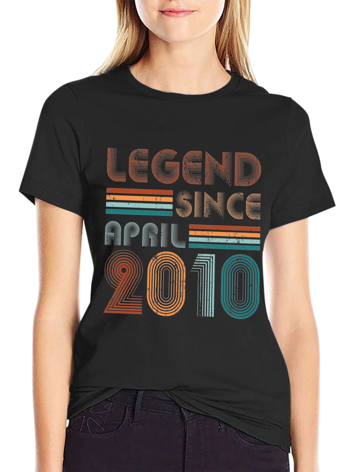 Legend Since April 2010 Black Graphic T-Shirt