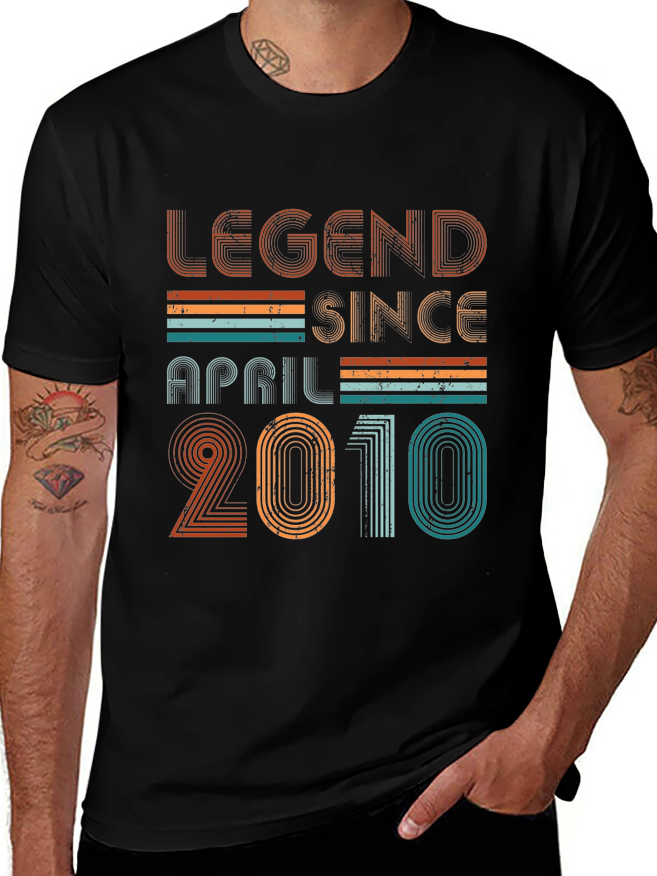 Legend Since April 2010 Black Graphic T-Shirt