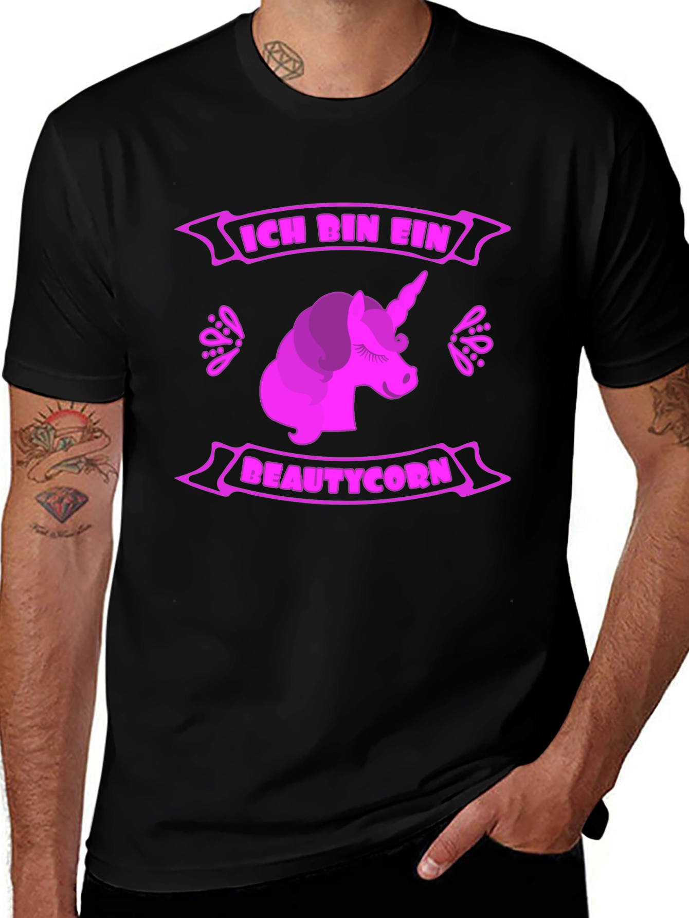 Ich Bin Ein Beautycorn Black T-Shirt