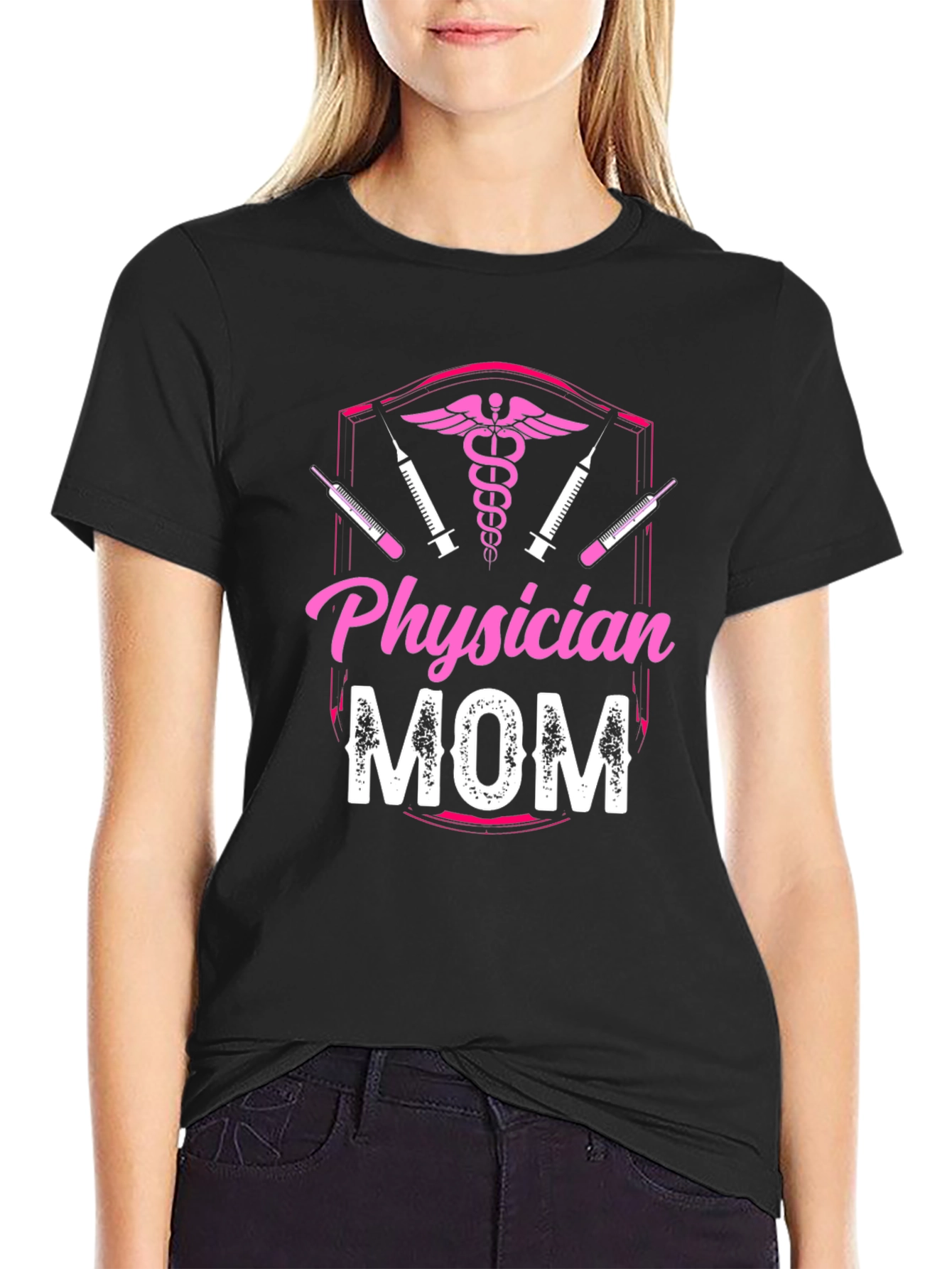 Physician Mom Graphic T-Shirt - Medical Profession Pride