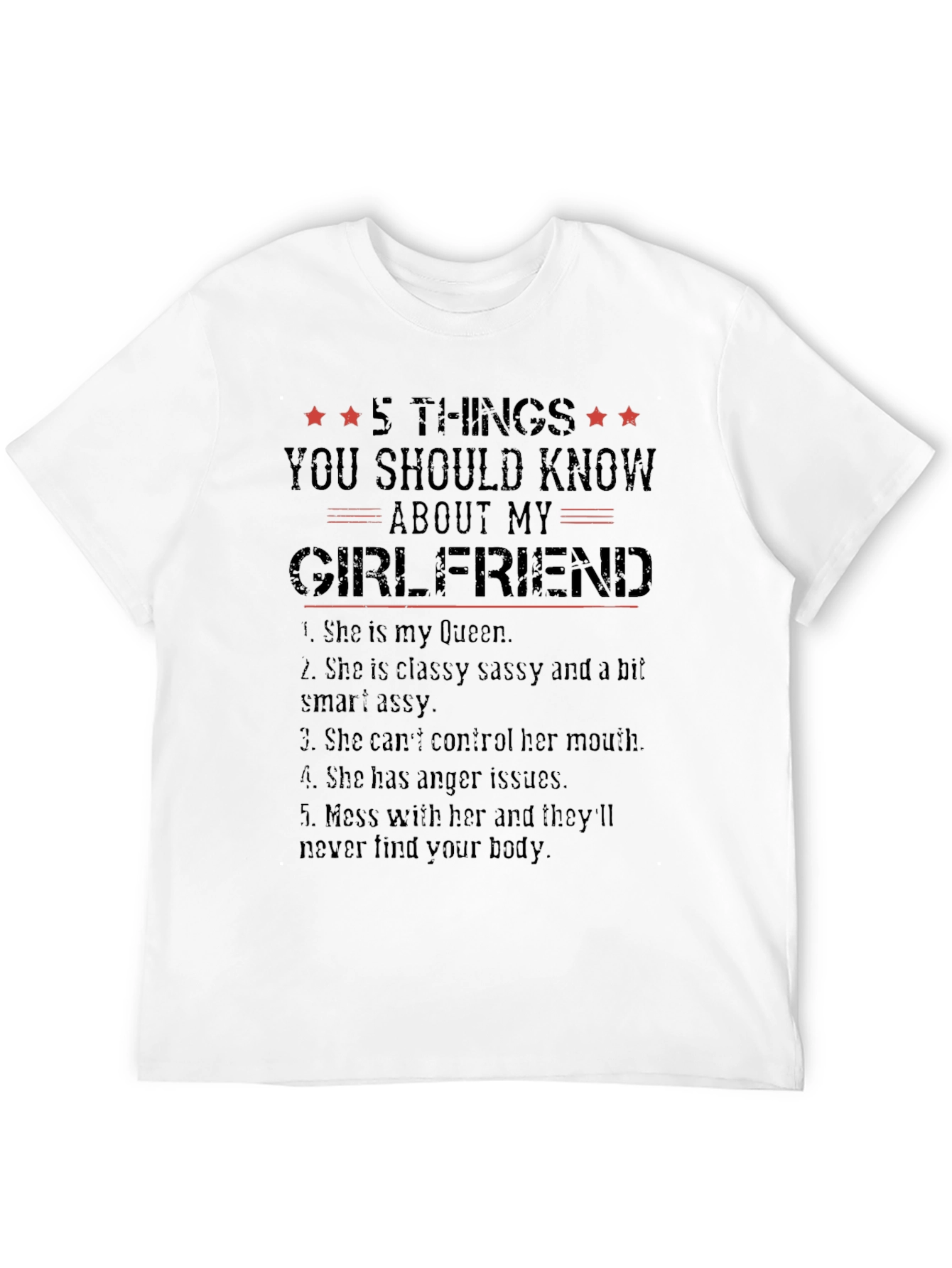 5 Things About My Girlfriend Graphic Tee