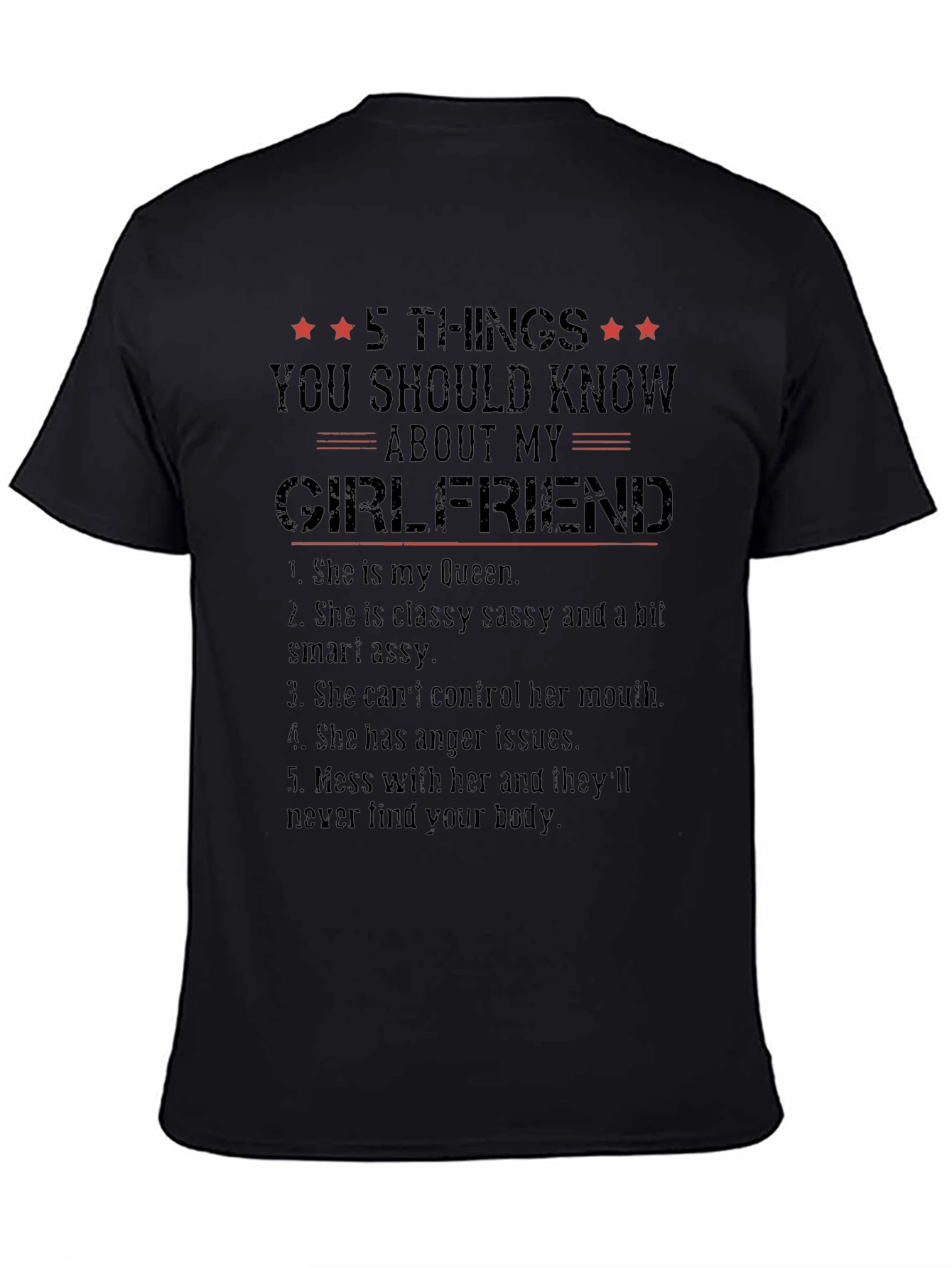 5 Things About My Girlfriend Graphic Tee