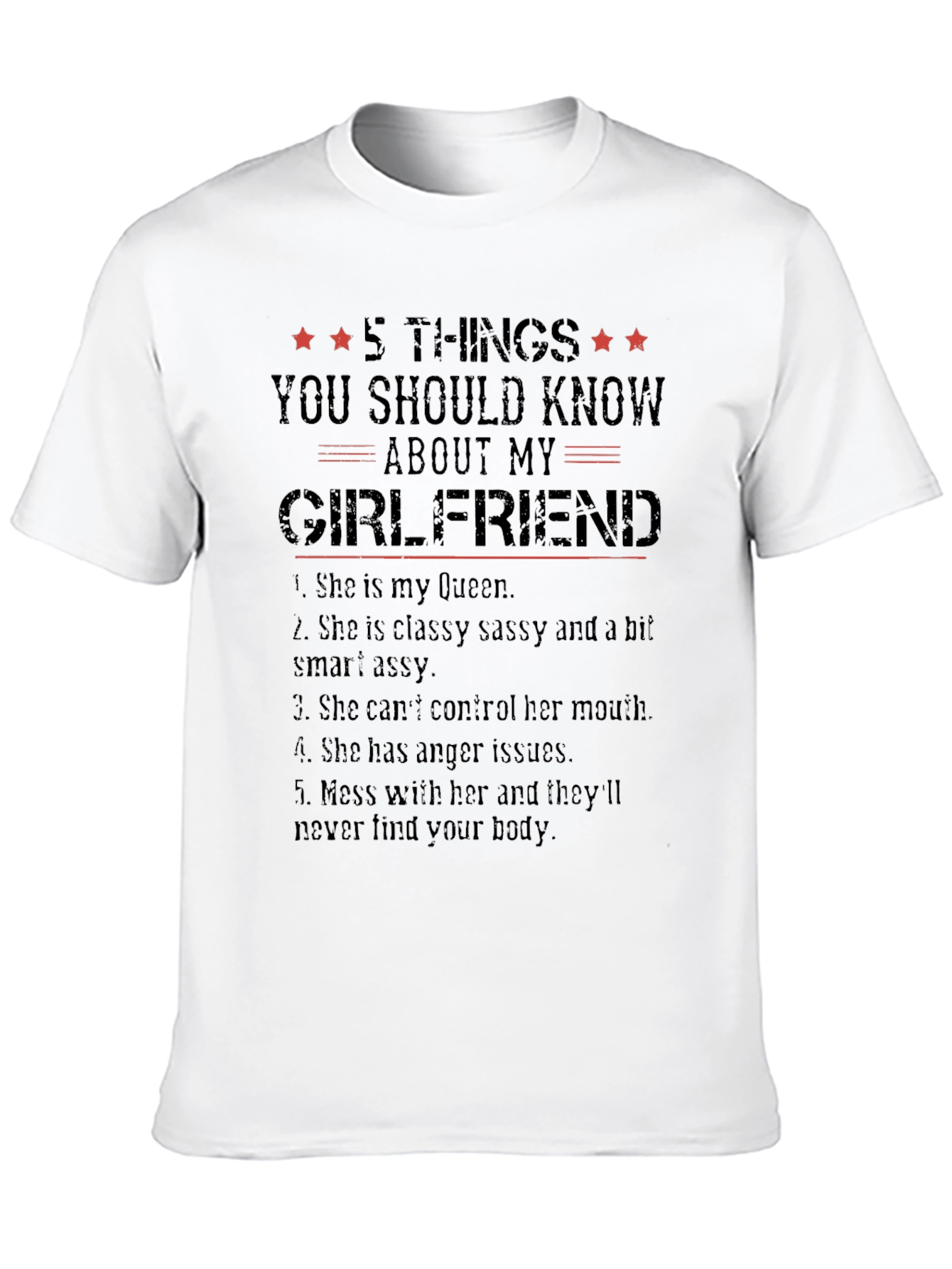 5 Things About My Girlfriend Graphic Tee