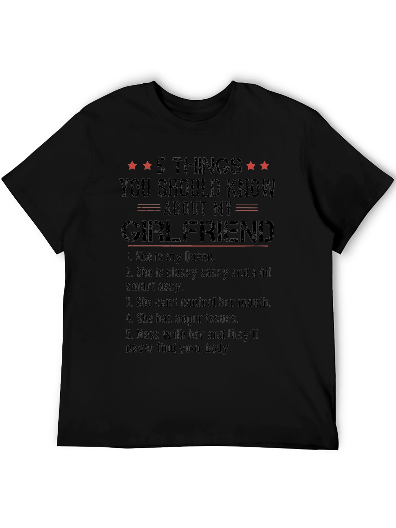 5 Things About My Girlfriend Graphic Tee