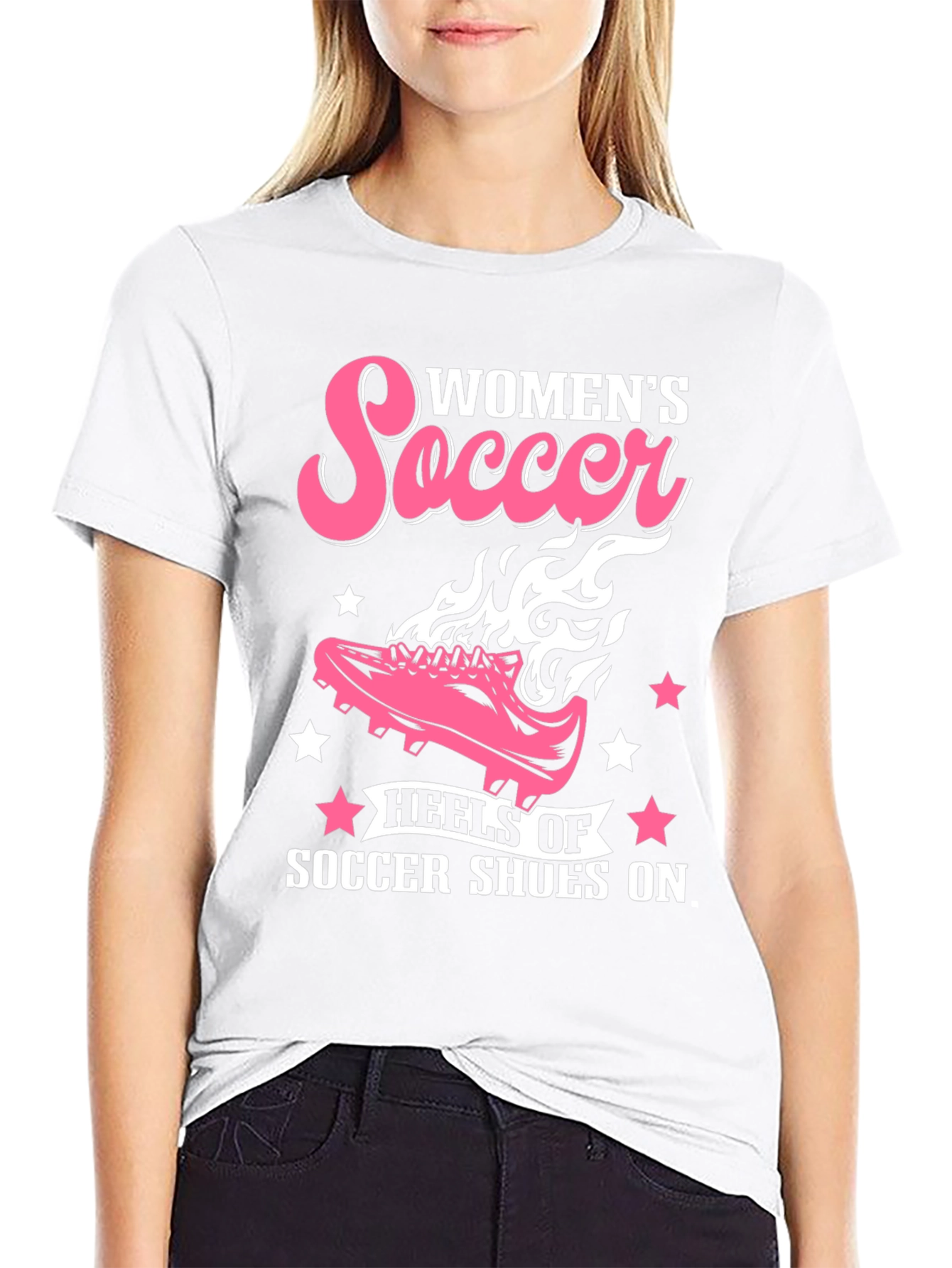 Womens Soccer Shoes Graphic Tee