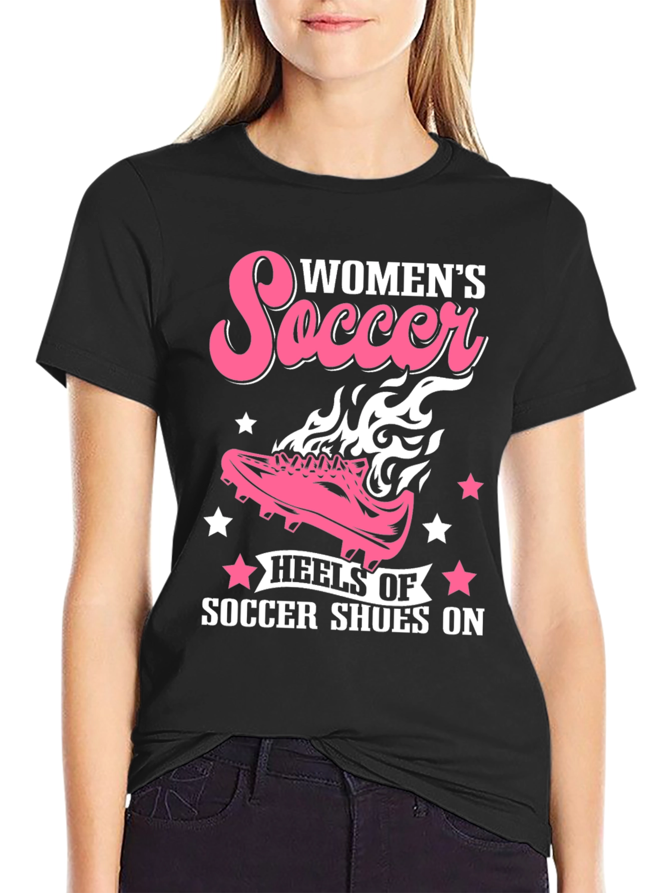 Womens Soccer Shoes Graphic Tee