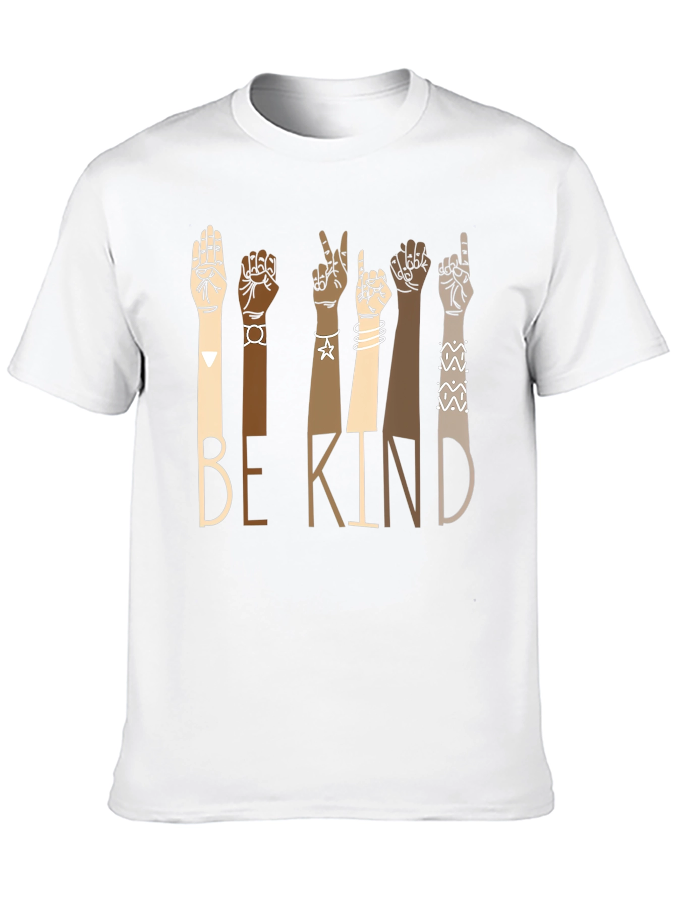 Be Kind Diversity Hands Black T-Shirt