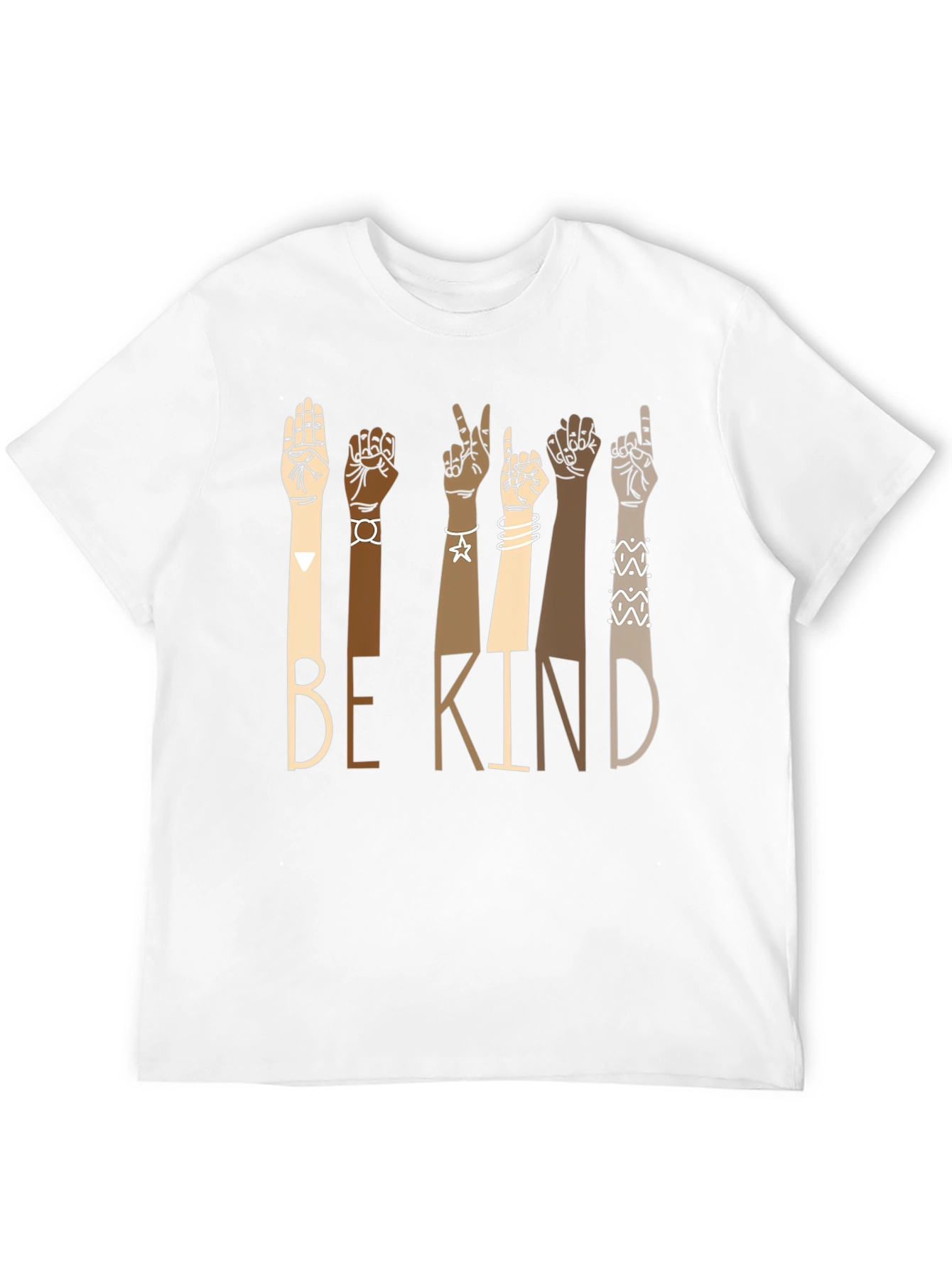 Be Kind Diversity Hands Black T-Shirt