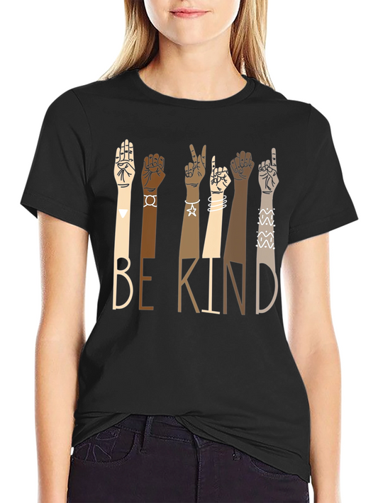 Be Kind Diversity Hands Black T-Shirt