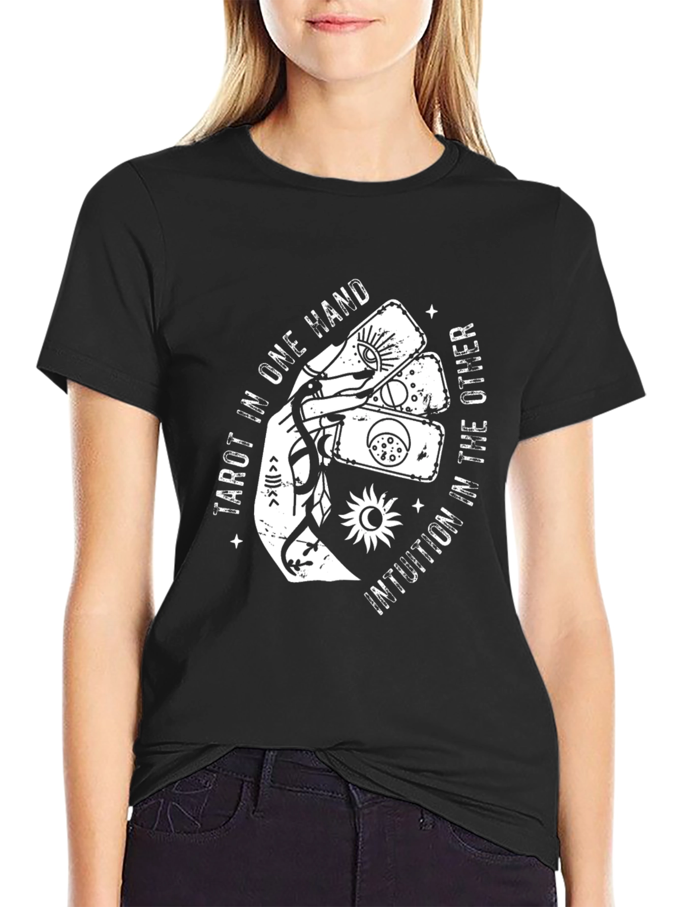 Tarot in One Hand Intuition T-Shirt