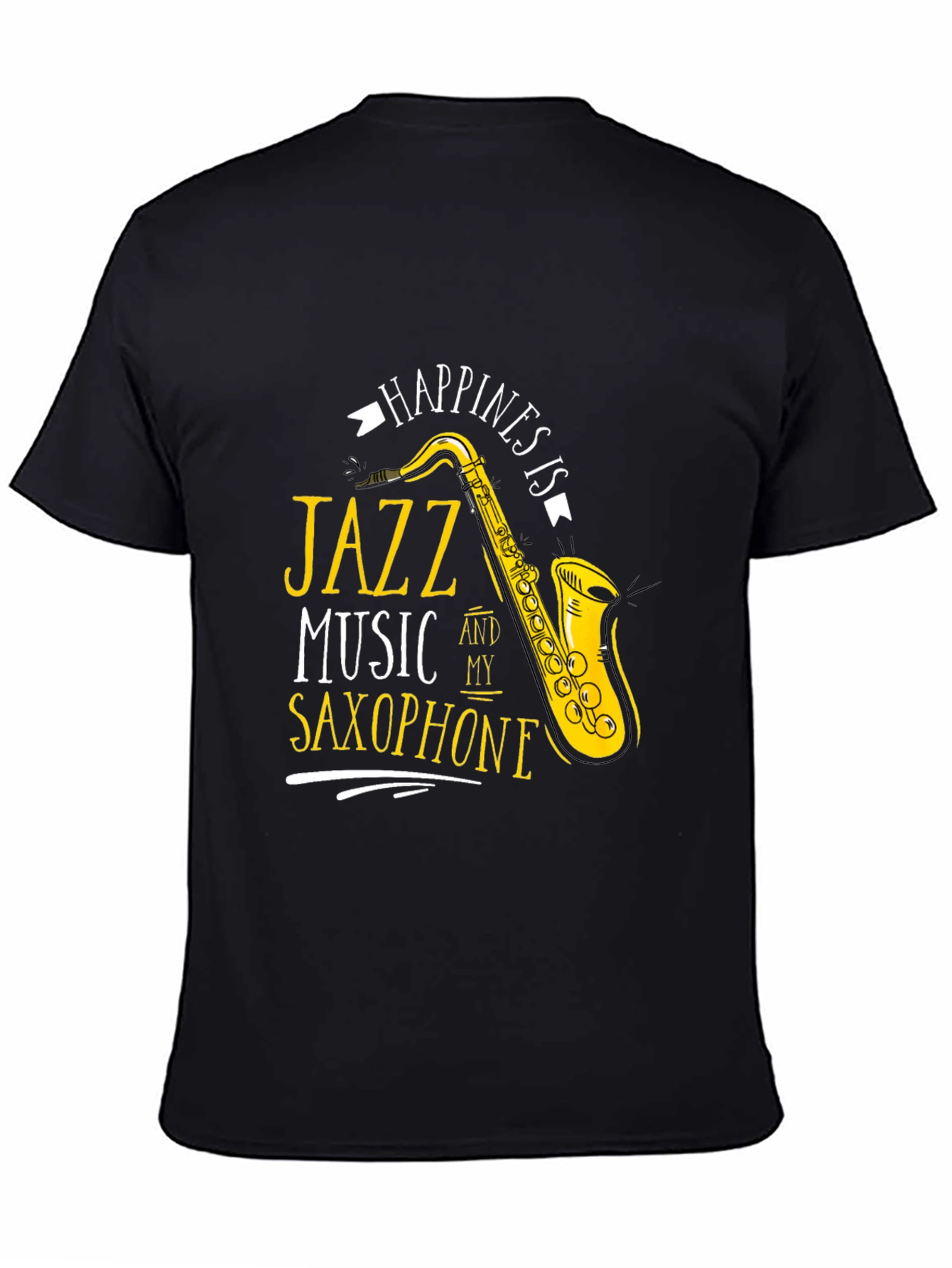 Jazz Music Saxophone T-Shirt - Happiness is Tee