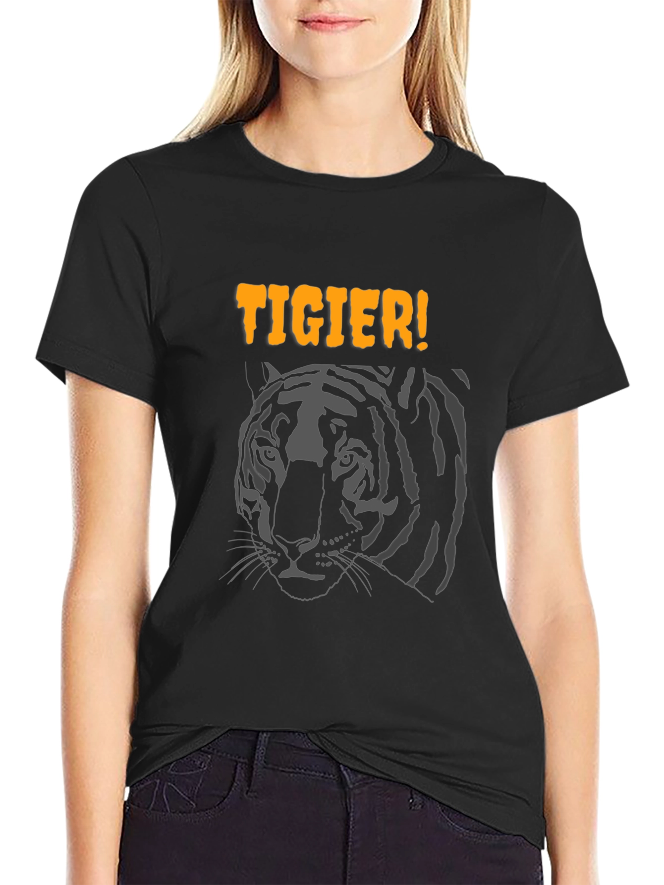 Cool Tigier Graphic Black T-Shirt
