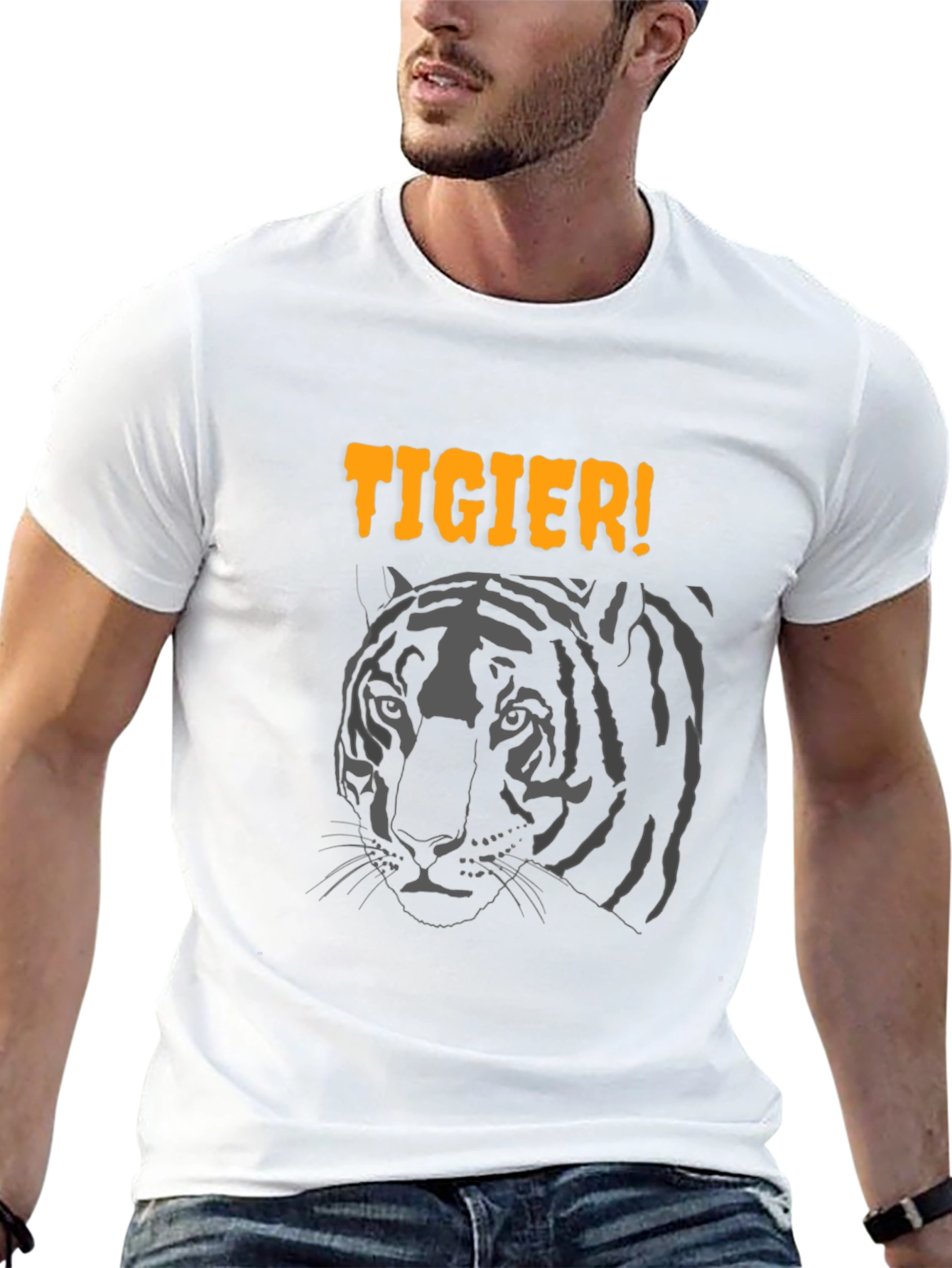 Cool Tigier Graphic Black T-Shirt