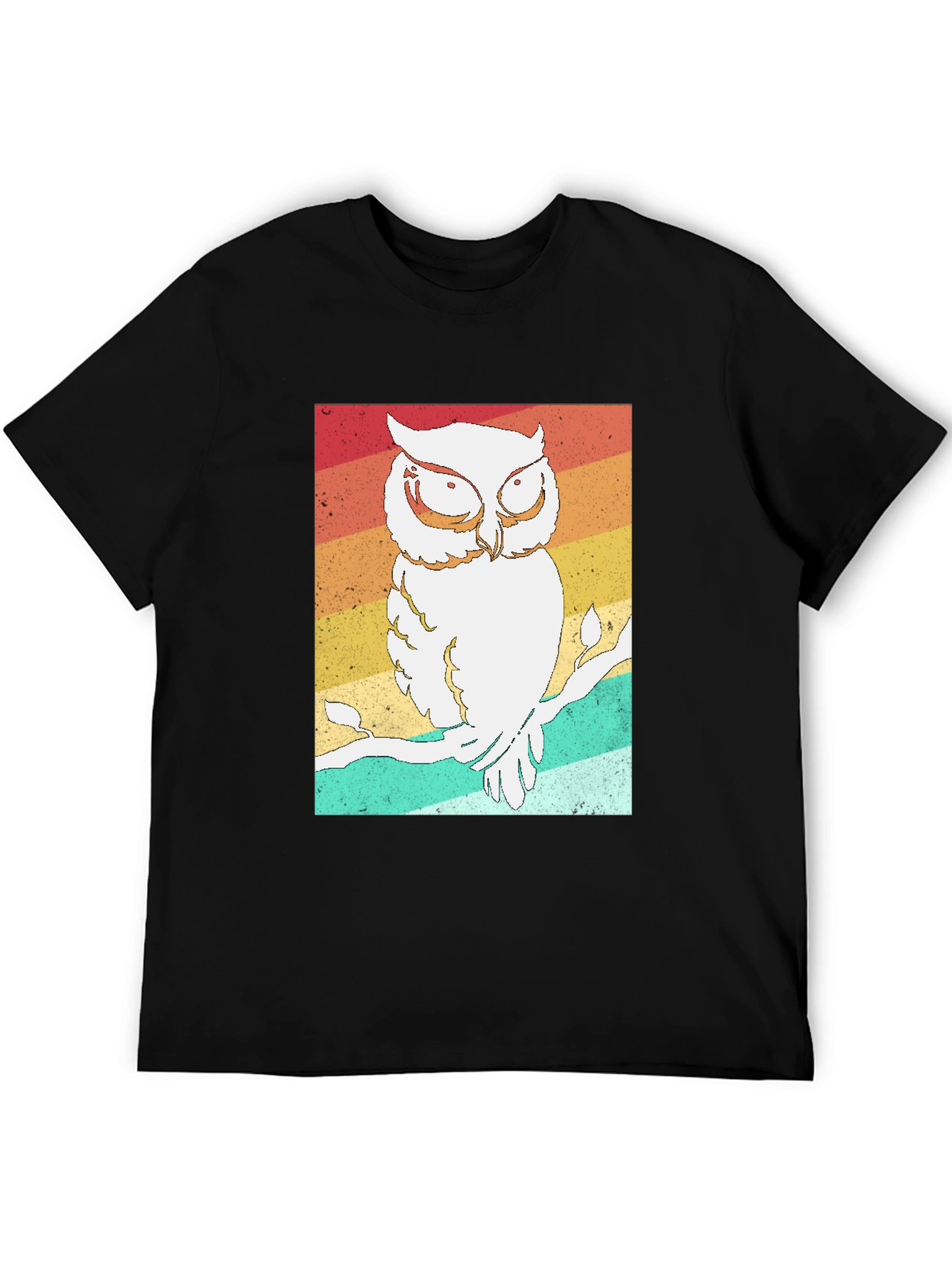 Retro Owl Graphic Tee - Stylish Bird Lovers T-Shirt