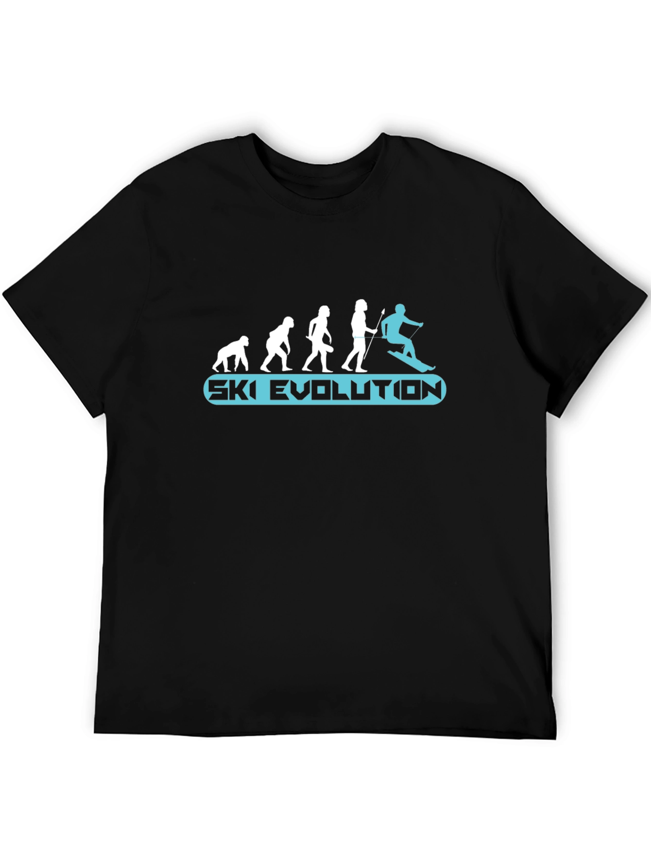 Ski Evolution T-Shirt: Funny Skiing Gift for Skiers