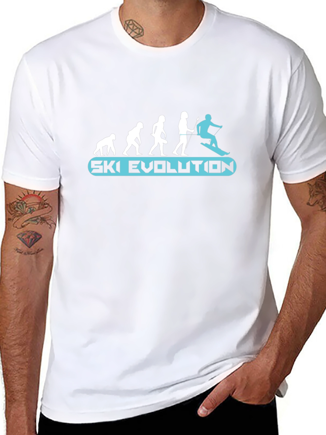 Ski Evolution T-Shirt: Funny Skiing Gift for Skiers