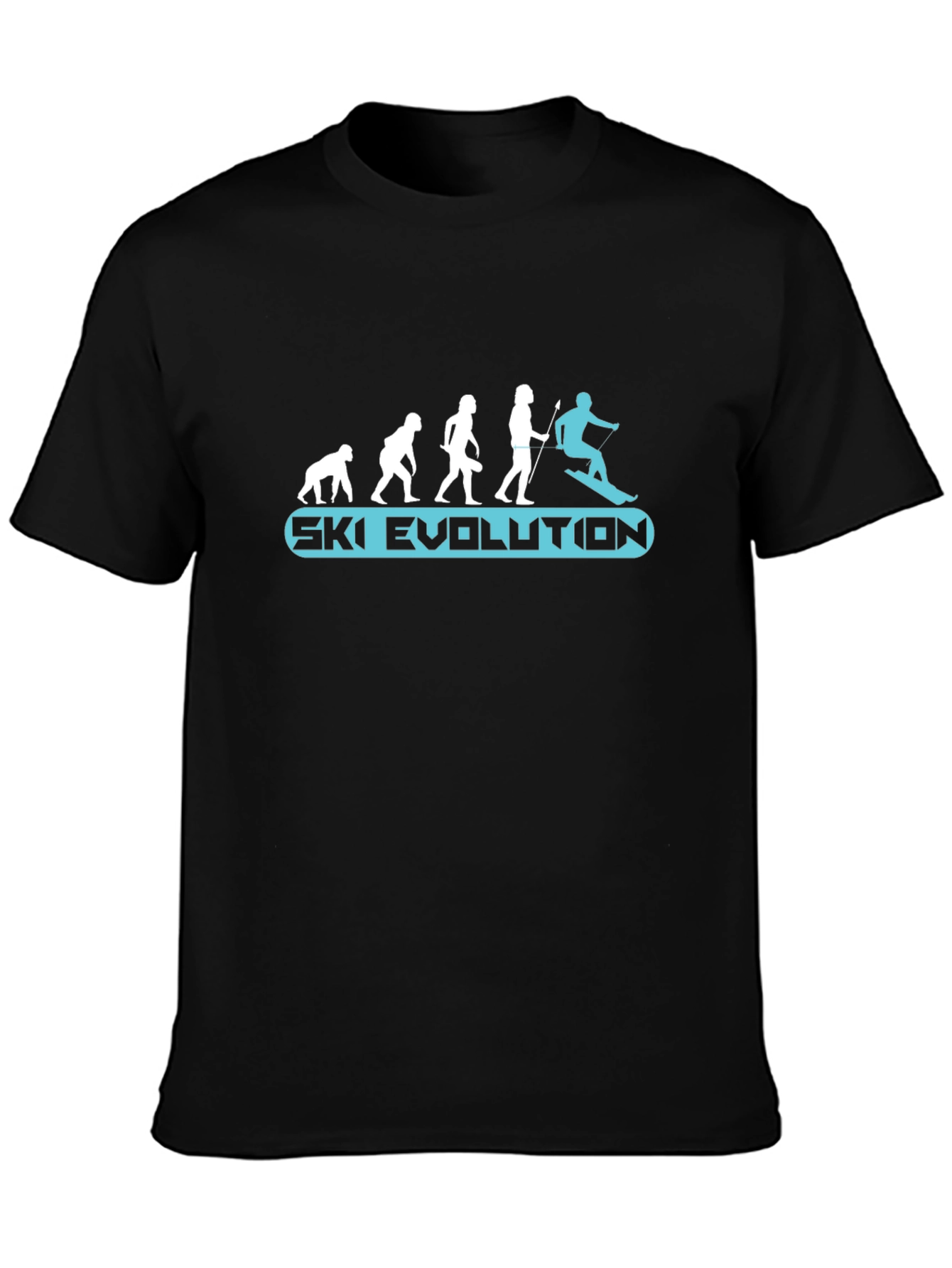 Ski Evolution T-Shirt: Funny Skiing Gift for Skiers