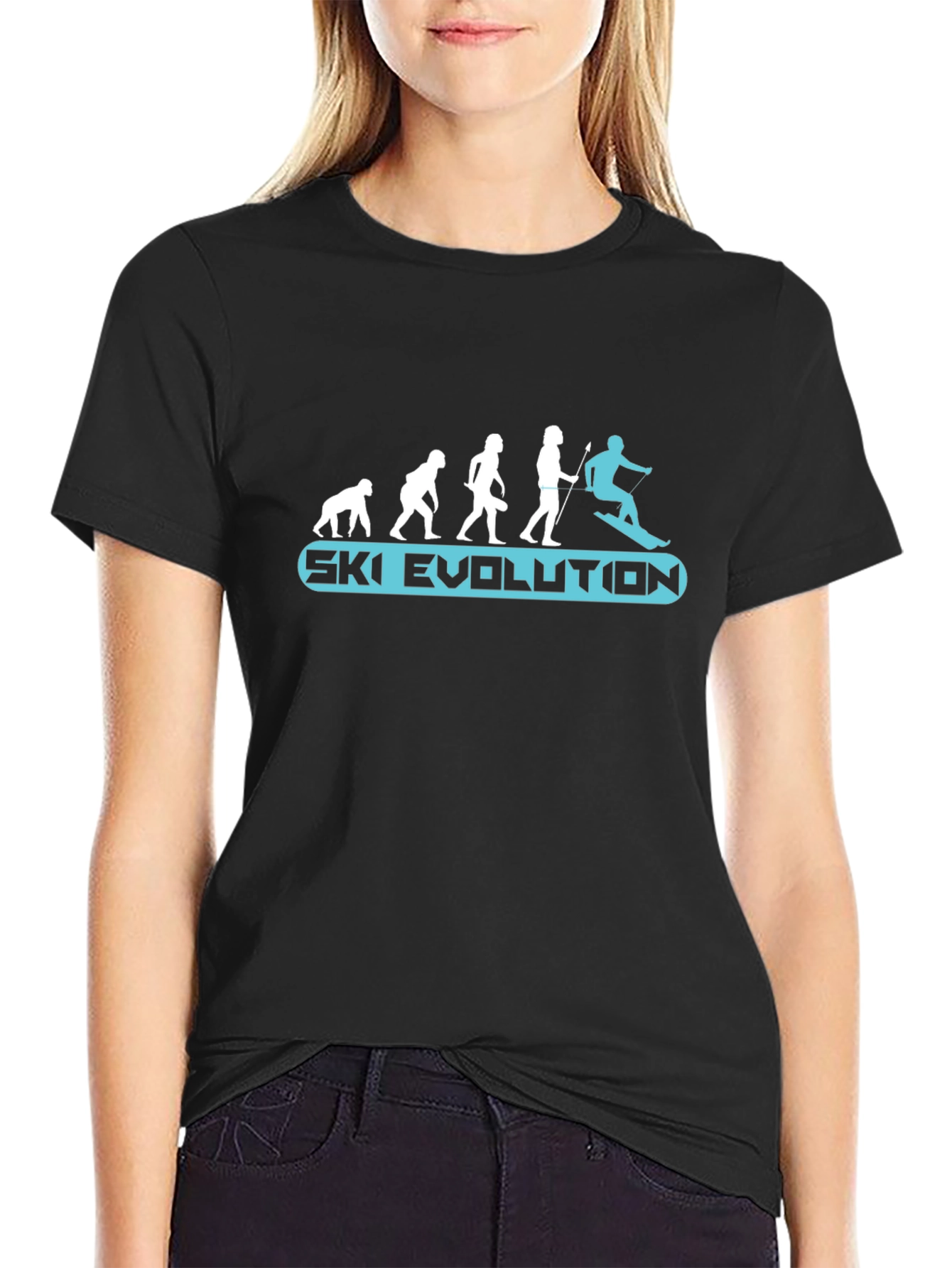 Ski Evolution T-Shirt: Funny Skiing Gift for Skiers