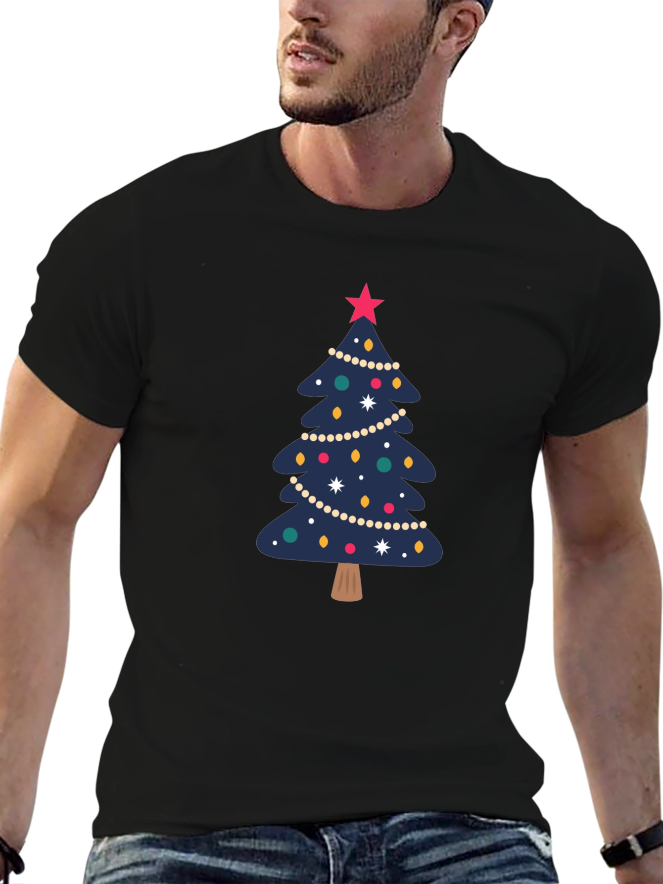Festive Christmas Tree Graphic Tee