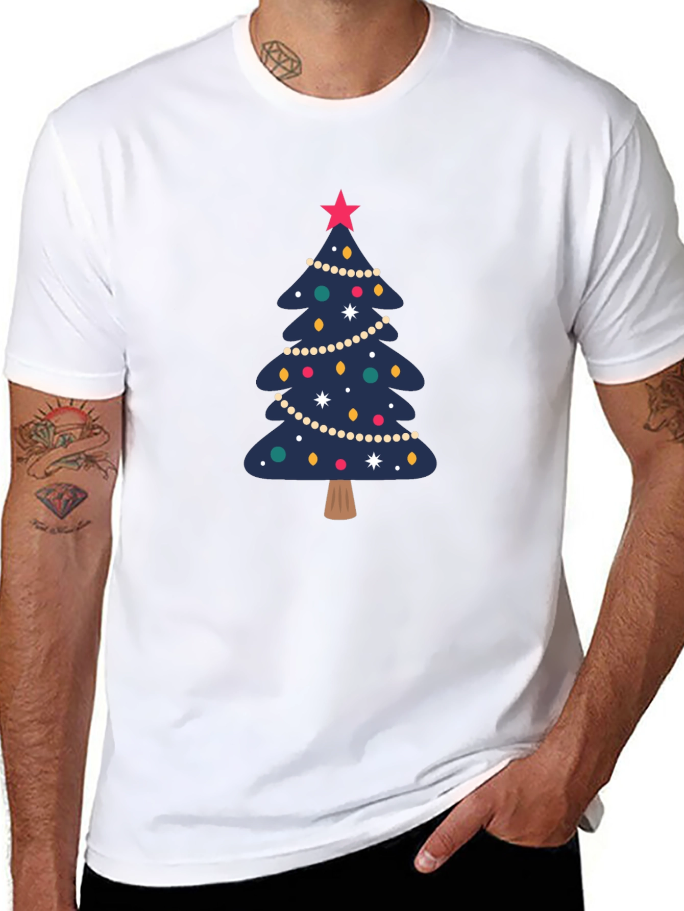 Festive Christmas Tree Graphic Tee
