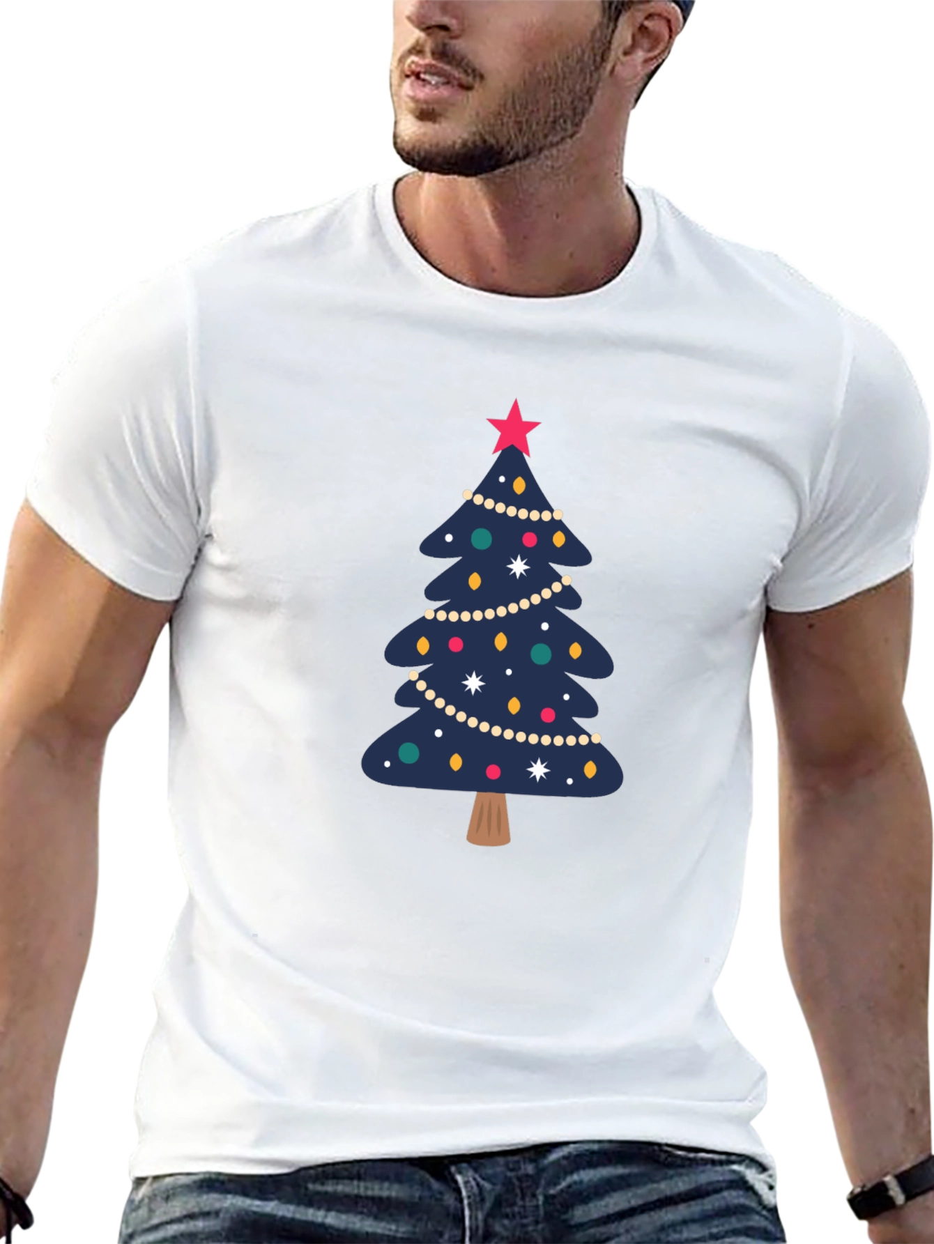 Festive Christmas Tree Graphic Tee
