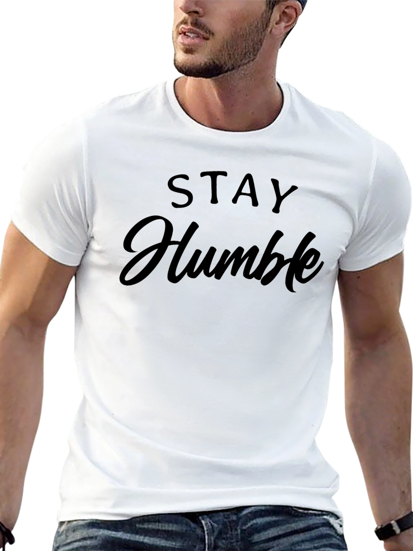 Stay Humble Graphic Tee - Mens Black T-Shirt