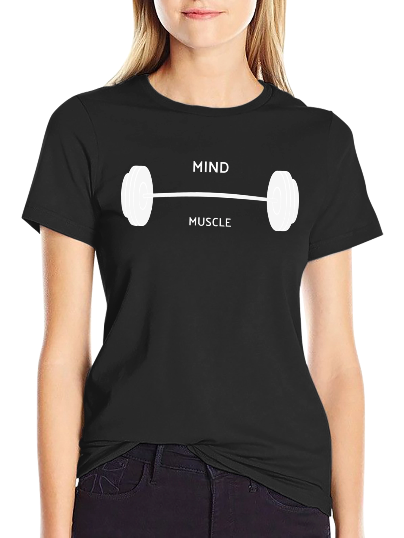 Mind Muscle Black Graphic Tee